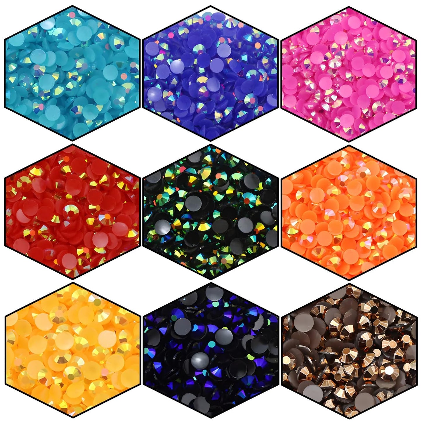 720 Pcs SS30 6mm Flatback Rhinestones for Nails Art Crafts Glitter Round Shine Gems AB Crystals DIY Clothes Shoes （Orange Red AB）