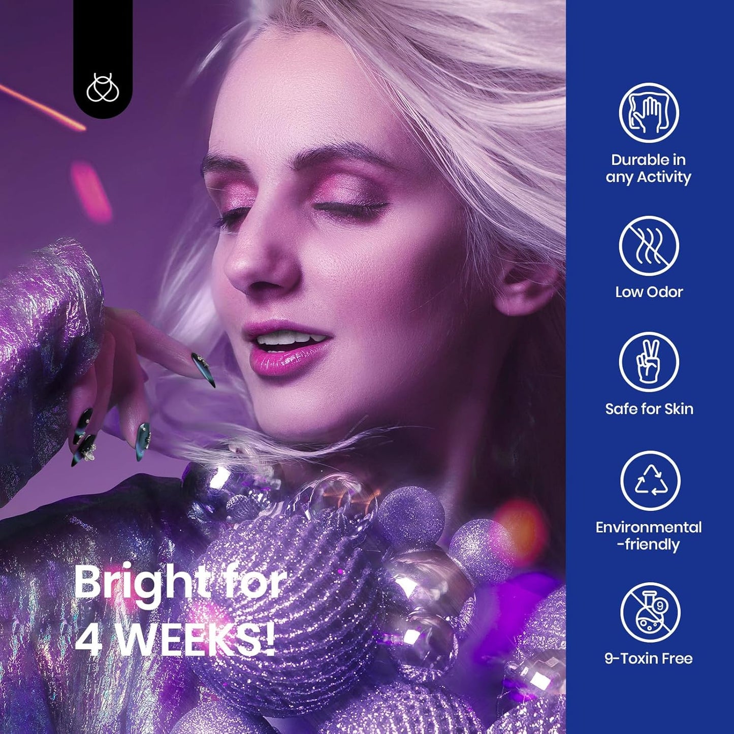 Beetles Blue Cat Eye Gel Nail Polish - 15ML Glitter Blue Chameleon Sparkle Holographic Nail Polish with Magnet Translucent Mystical Aura Gel Soak Off UV LED Nail Lamp Nail Art Manicure Salon DIY Home