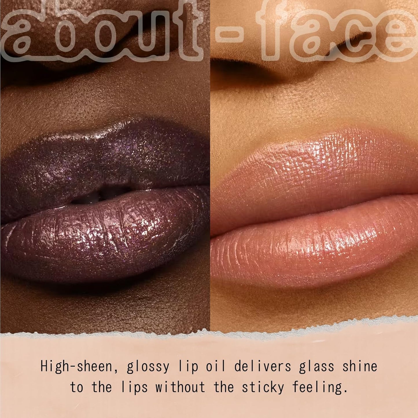 about-face Light Lock Lip Gloss Please Obey– Non-Sticky, High-Shine Lip Oil Gloss with Coconut Oil, Peppermint & Lavender – Vegan, Cruelty-Free, Clean Beauty – 0.21 oz (Iced Lavender)