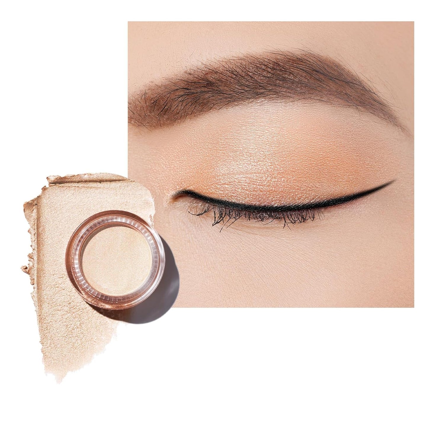 Oulac Light Golden Cream Eyeshadow also for Highlighter Large Capacity Highly Pigmented Eye Shadow Waterproof &Long Lasting with Moisturizing Formula P05
