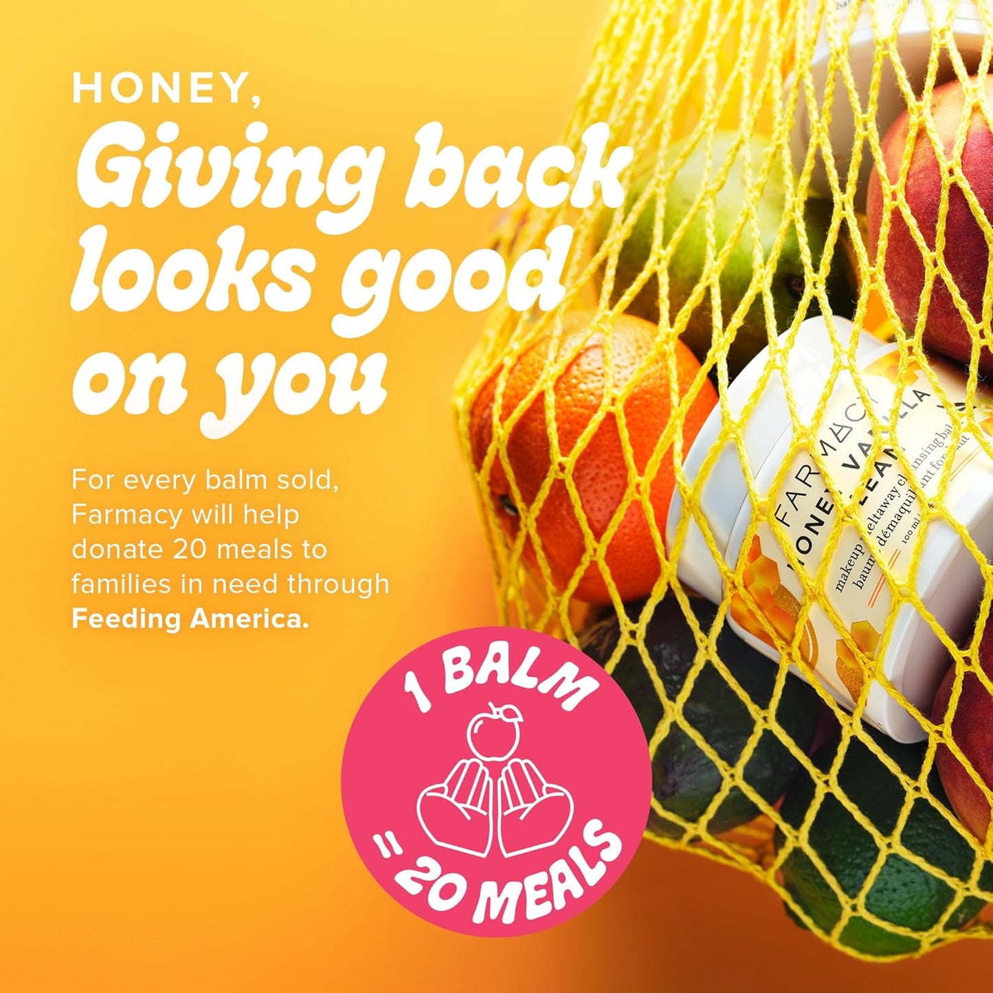 Farmacy Makeup Remover Cleansing Balm - Honey Vanilla Waterproof Makeup Remover & Oil Based Cleanser - Gentle Exfoliating Double Cleanser - Melts From Balm to Milky Lather (100ml)