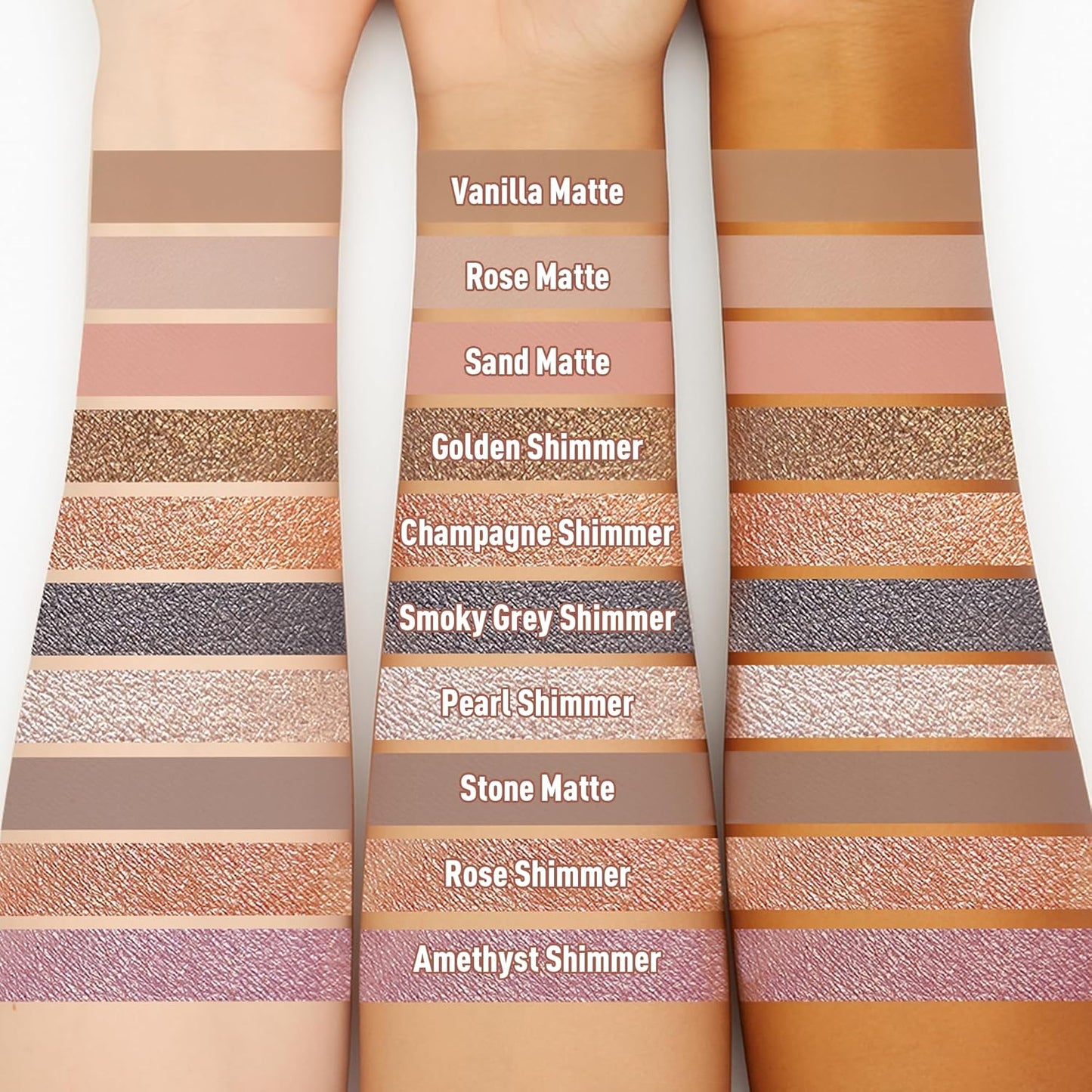 FV Waterproof Eyeshadow Stick Duo,Long-Lasting Cream Eye Shadow Makeup Sets, High Pigmented Eyeshadow Pencil with Matte & Shimmer Finish, Natural Look (Rose & Pearl)