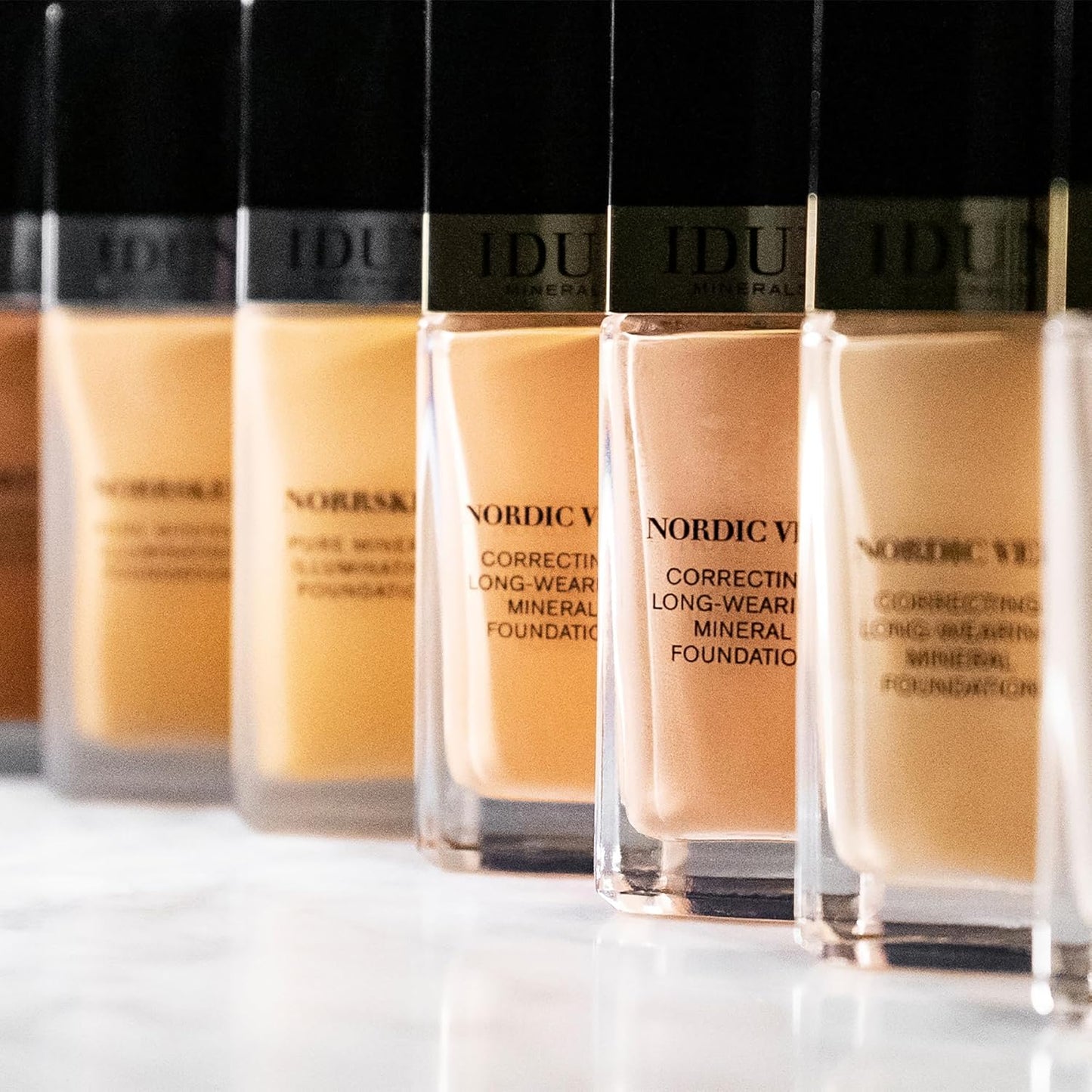 Liquid Norrsken Foundation - Light to Medium Coverage - Luminous Finish for Dry and Dull Surfaces - Water Resistant and Safe for Sensitive Skin - 226 Yrsa - Dark Brown Neutral - 1.01 oz