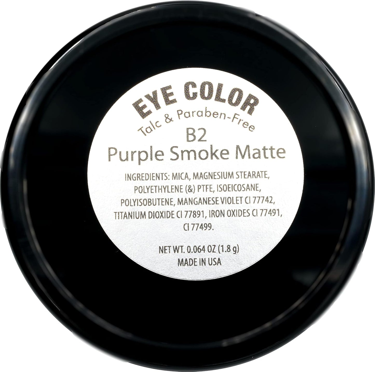 Purple Smoke Violet Matte Opaque Mauve Pressed Powder Single Vegan Eyeshadow; Talc, Paraben & Cruelty Free