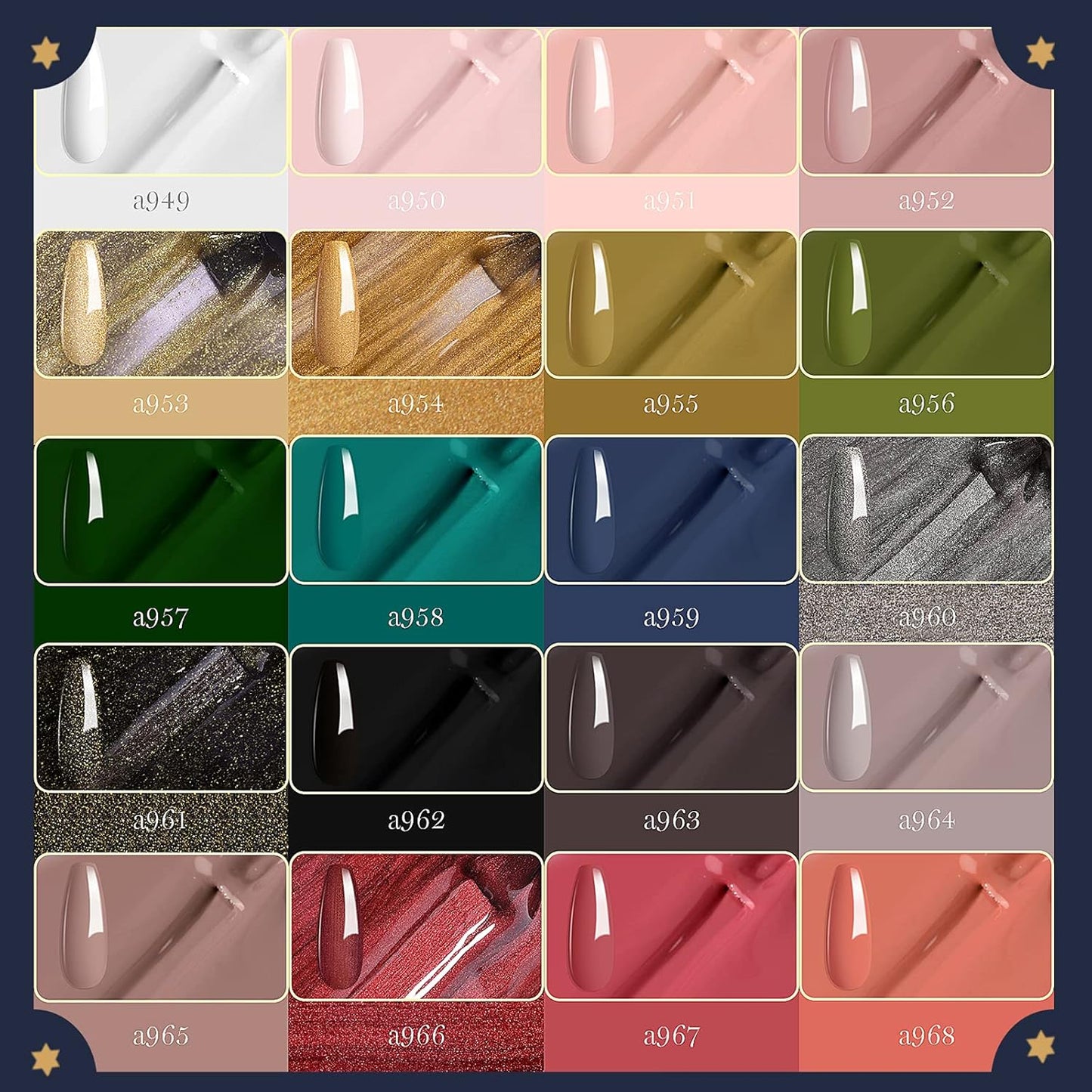 Beetles Fall Gel Nail Polish Kit with Base Top Coat, Neutral Nude Brown Pink Grey Green White Black Glitters Gel Polish Set Soak off UV Led Nail Art Winter Manicure Gift for Women