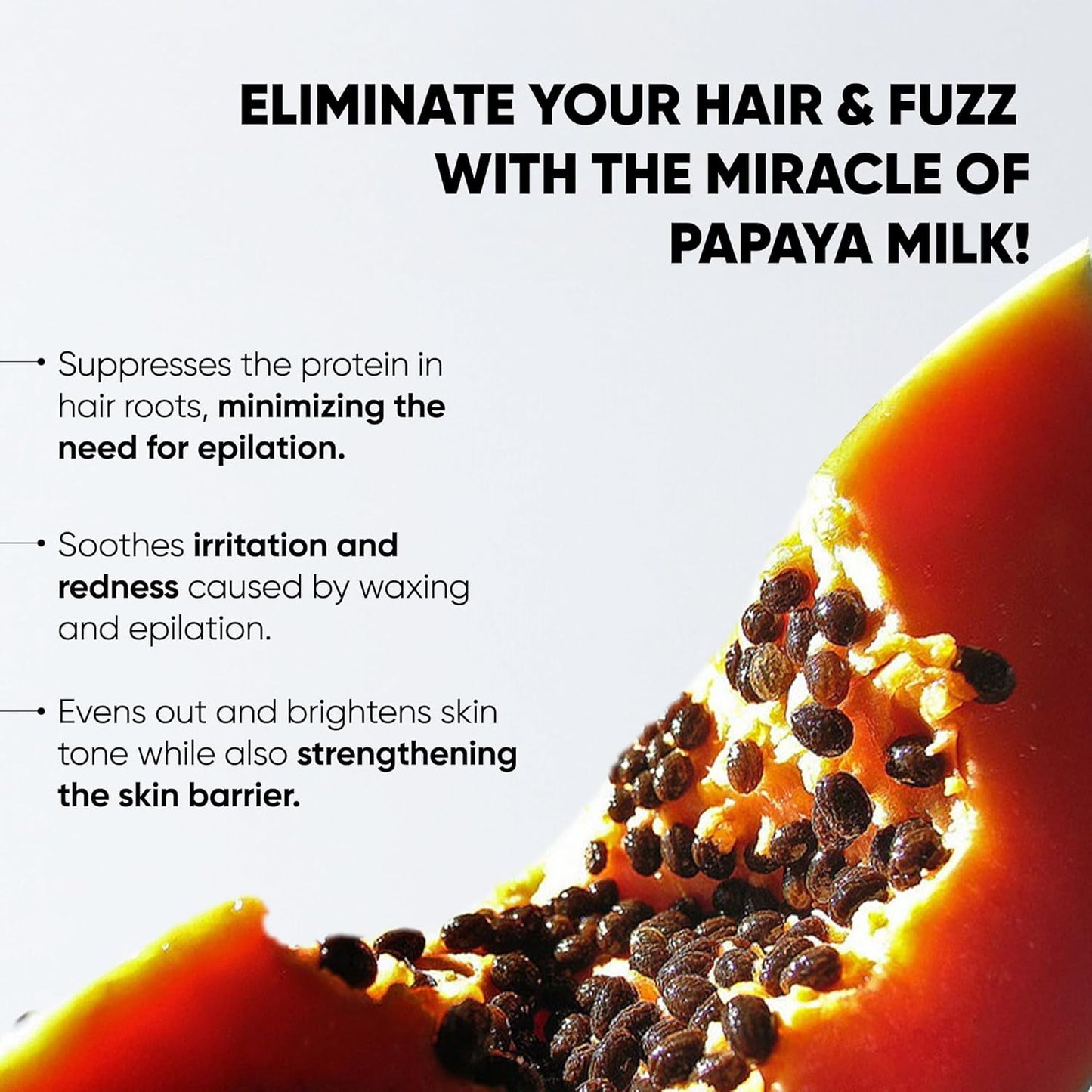 Epify Superfruit Post Epilation Papaya Gel, Hair Inhibitor for Face and Body, Non-Irritating Formula, Soothing Effect, Hair Growth Minimizer, 2.54 Fl Oz (6)