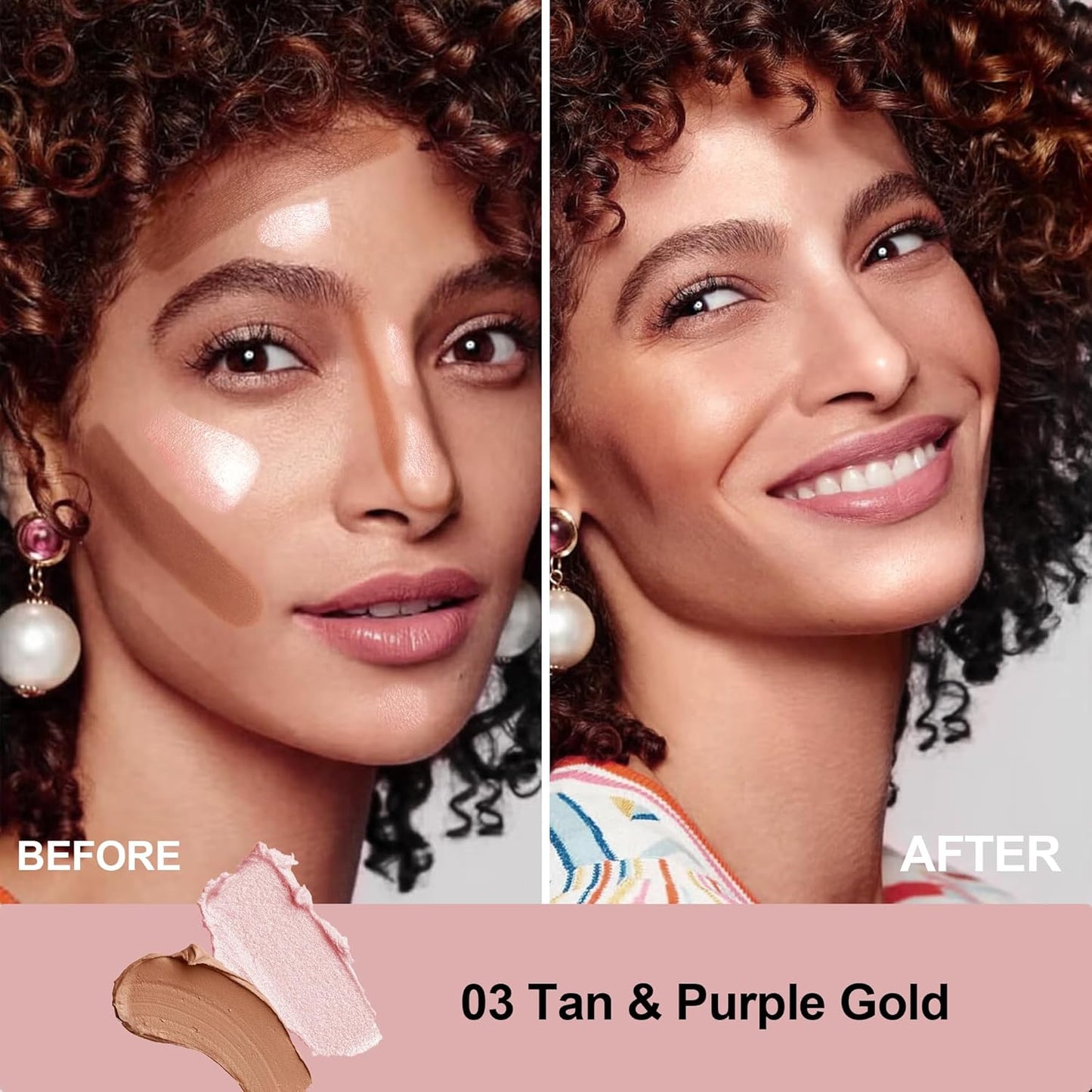 FV Cream Contour Stick, 2-in-1 Face Shaping Stick for Highlighting & Contouring, Bronzer Stick，Long Lasting & Waterproof，Non-Sticky Highlighter Makeup Pen for Medium/Tan Skin Tones, 0.26oz (7.5g)