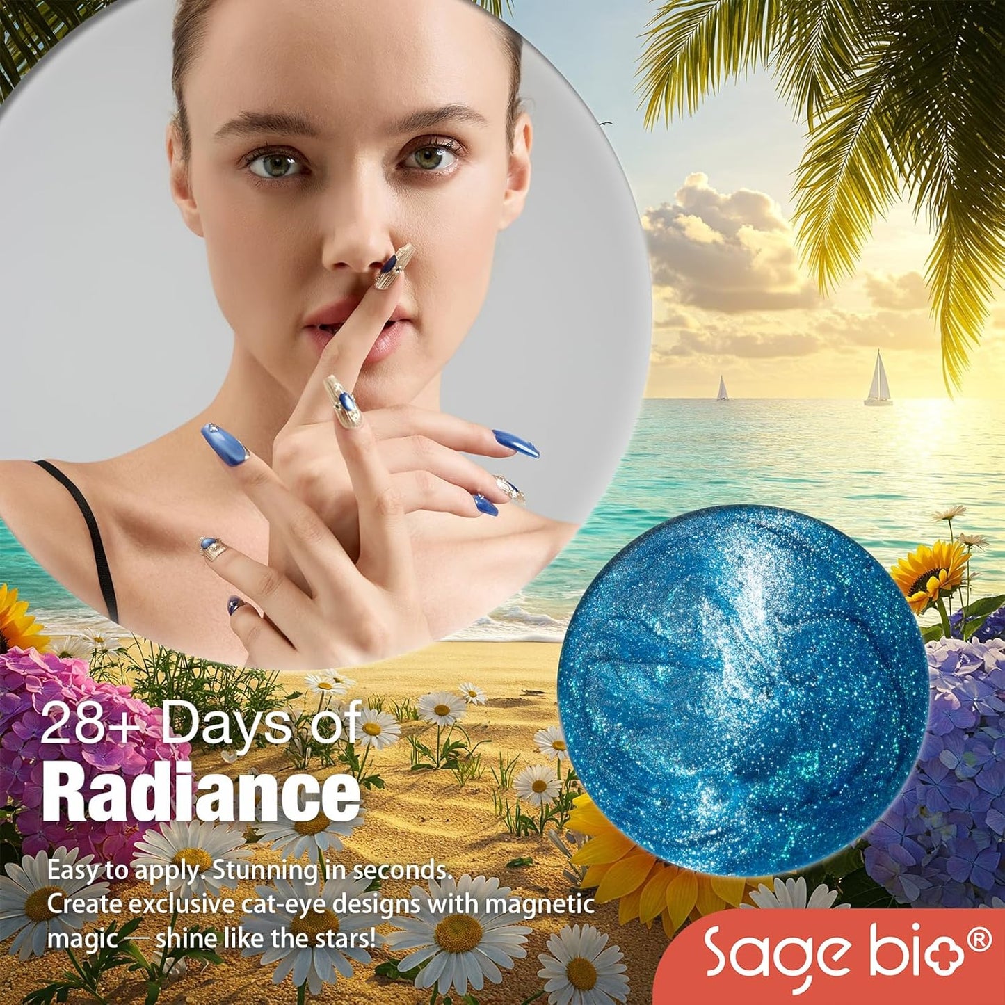 Cat Eye Gel Nail Polish, 15ml Magnetic Gel, High-Gloss Finish, Long-Lasting, DIY Manicure Kit with Magnet Stick, Stunning 3D Magnetic Effect, 04