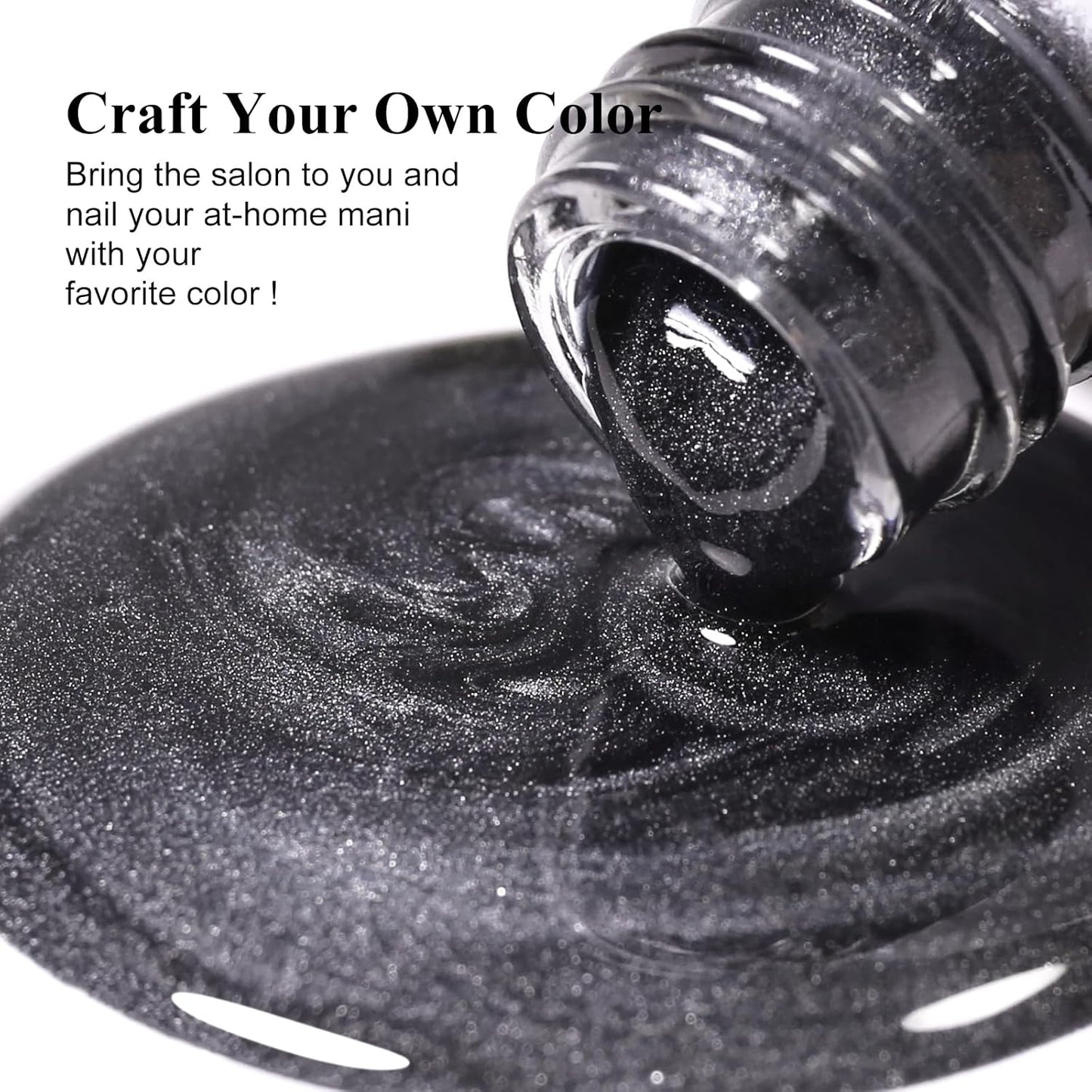 Imtiti Moonlight Cat Eye Gel Nail Polish, 15ml Nude Grey Black Holographic Cat Eyes Glitter Magnetic UV Soak Off Gel Nail Polish with Magnetic Stick for Nail Art 1Pcs