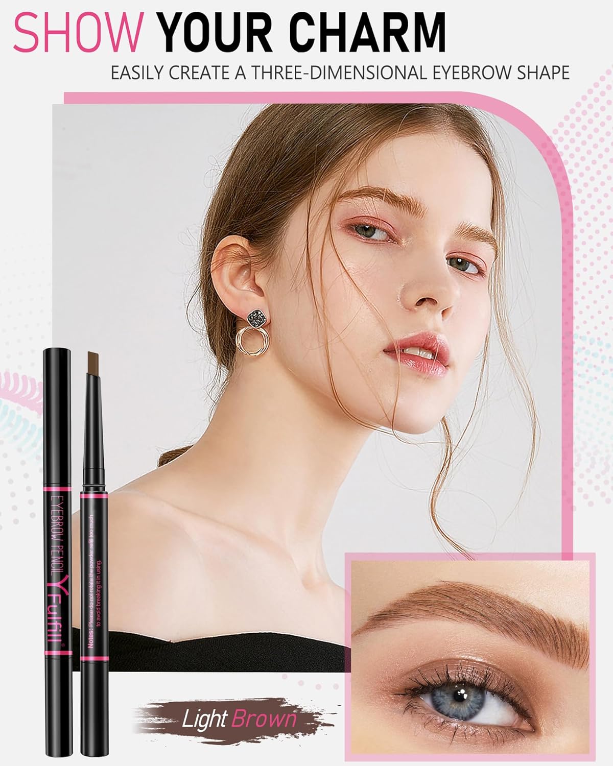 Blonde Eyebrow Pencil for Women Blonde, Brow Pencil Blonde, Blond Eyebrow Pen, Eye Brow Pencils for Women, Natural Eyebrow Pen