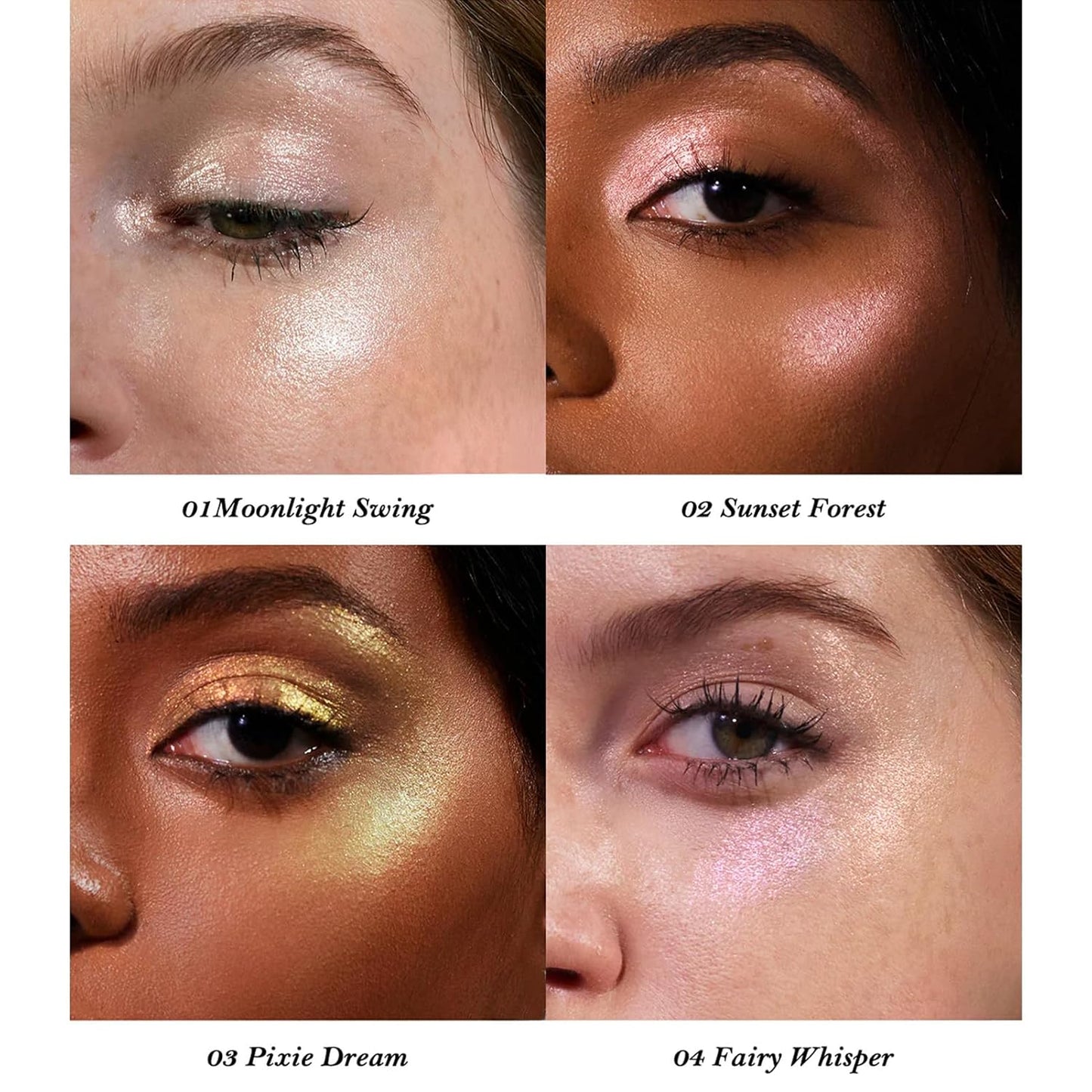 Flower Knows Midsummer Fairytales Liquid Highlighter(Multichrome),Highlighter Makeup,Pearlescent Face & Body Illuminator,Blendable & Long-lasting face Highlighter for All Skin Tones(03 Pixie Dream)