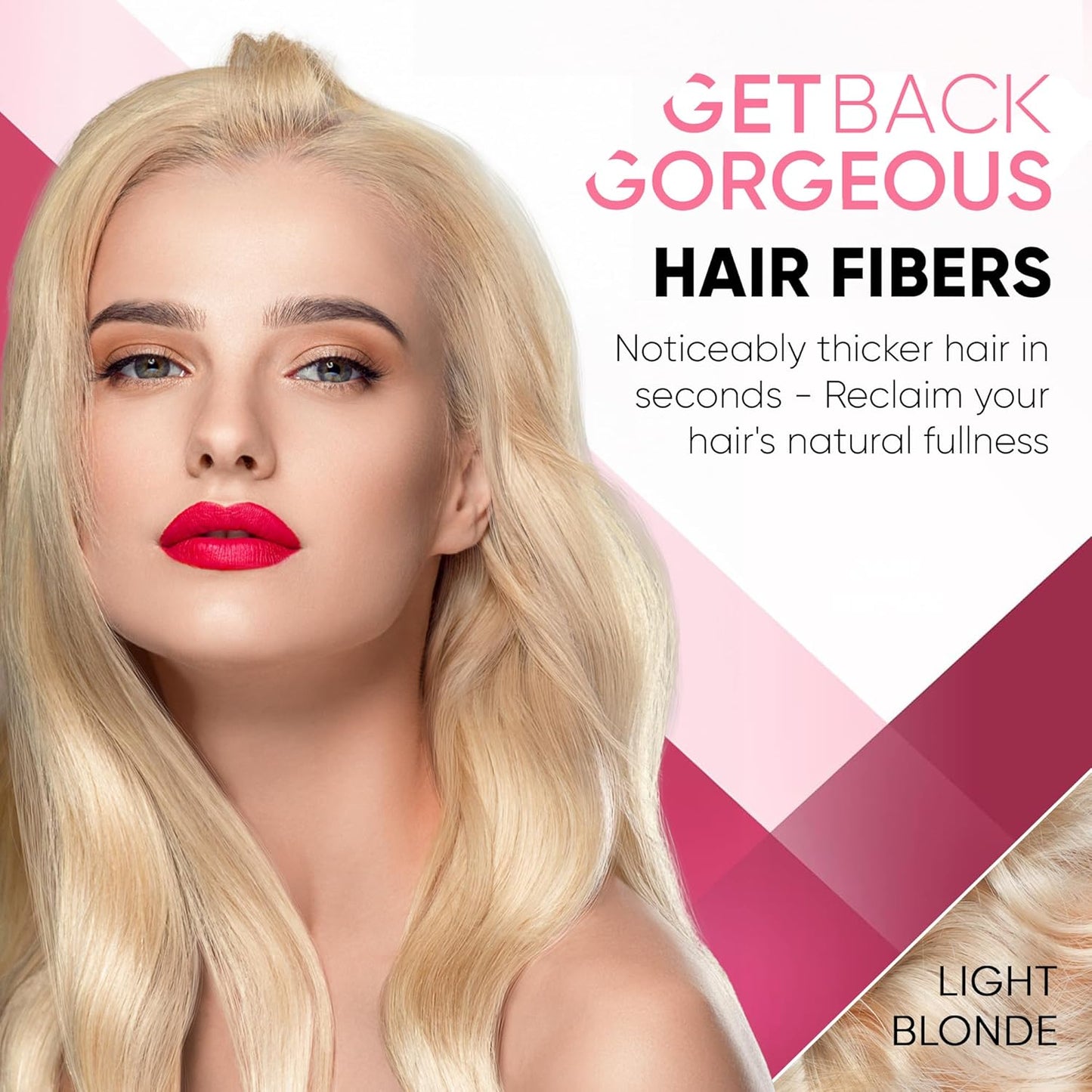 GBG Hair Fibers for Thinning Hair & Bald Spots (Light Blonde) - 25g Bottle - Conceals Hair Loss - Instant Cover Up & Volume in 30 Seconds, Hair Powder for Women & Men - Cruelty Free