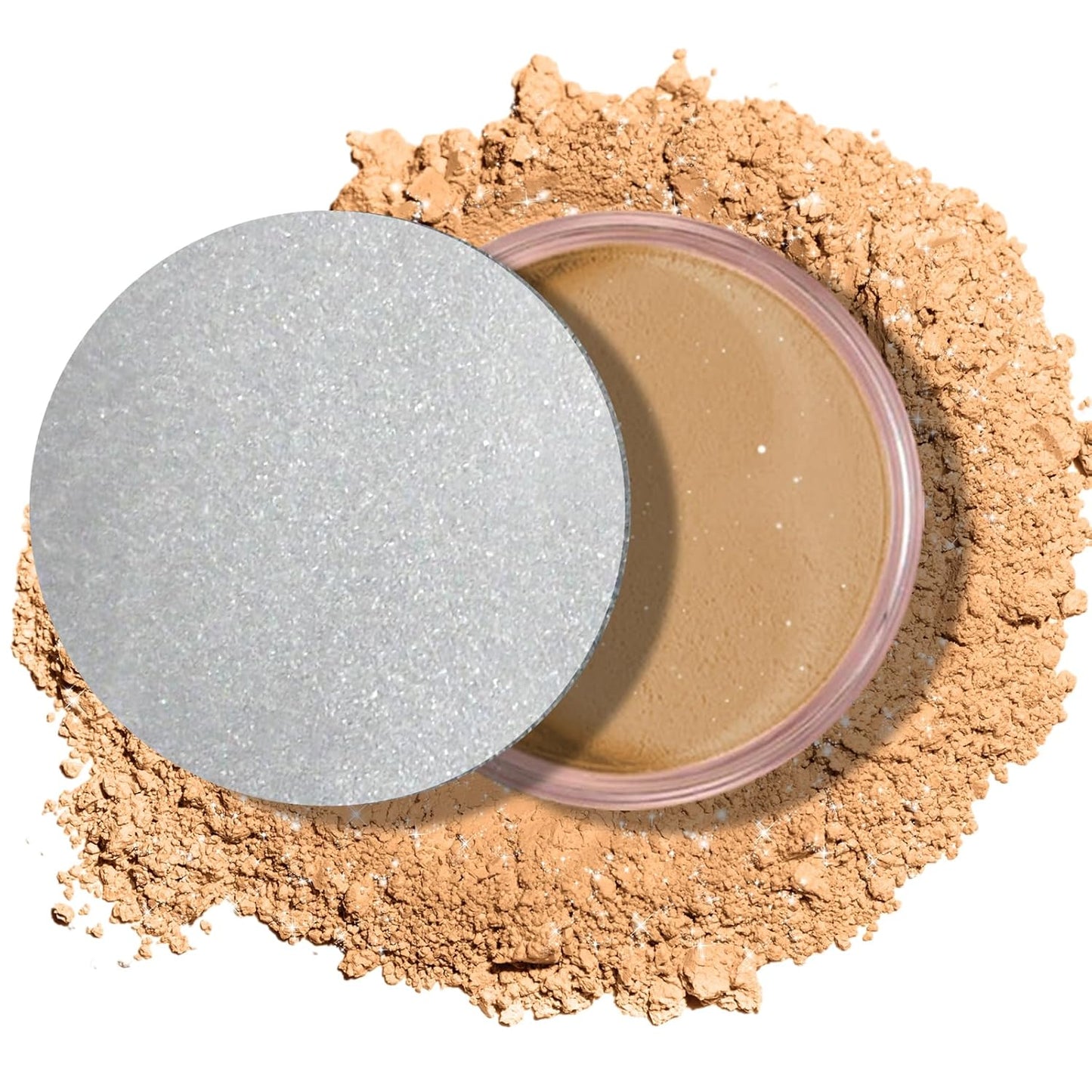 Loose Face Powder Glitter Setting Powder Matte Finishing Powder Shine,Long-lasting,Lightweight,Sets Foundation Makeup