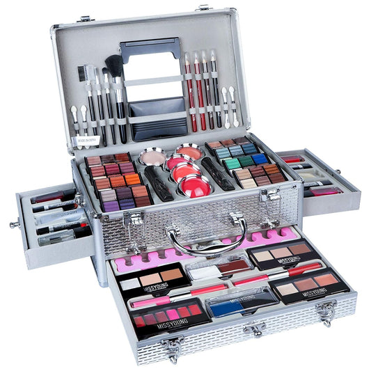 All In One Makeup Kit Multi-Purpose Combination Makeup Surprise Gift Set Beauty Full Makeup Essential Starter Kit, Compact and Lightweight Design for Girls Women and Make Up Beginners