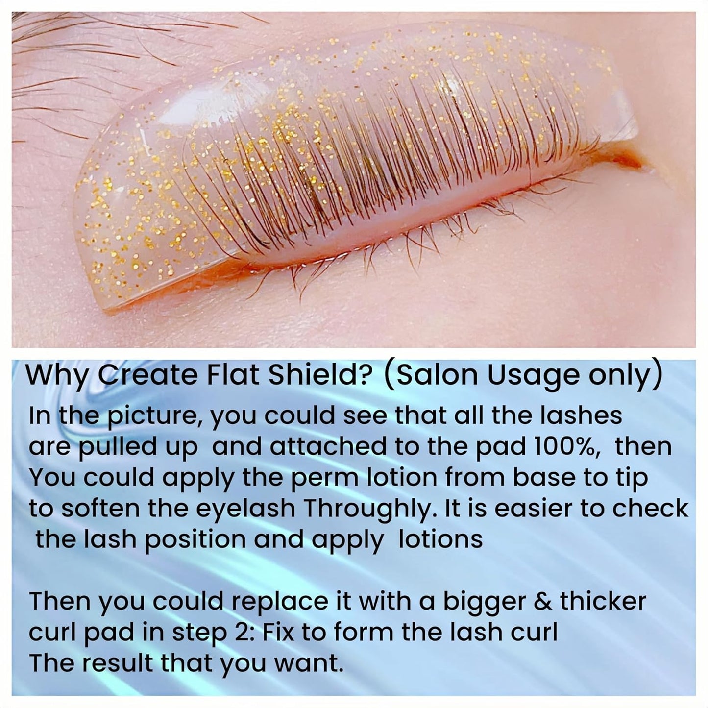 Korean Lash Lift Shields Asian Flat Shields 1mm Thin Lash Lift Pad For NO.1 Perm Soften Eyelashes Lash Lifting Pads For Salon Usage Flatter Rods For Perming Lashes Thoroughly (Gold)