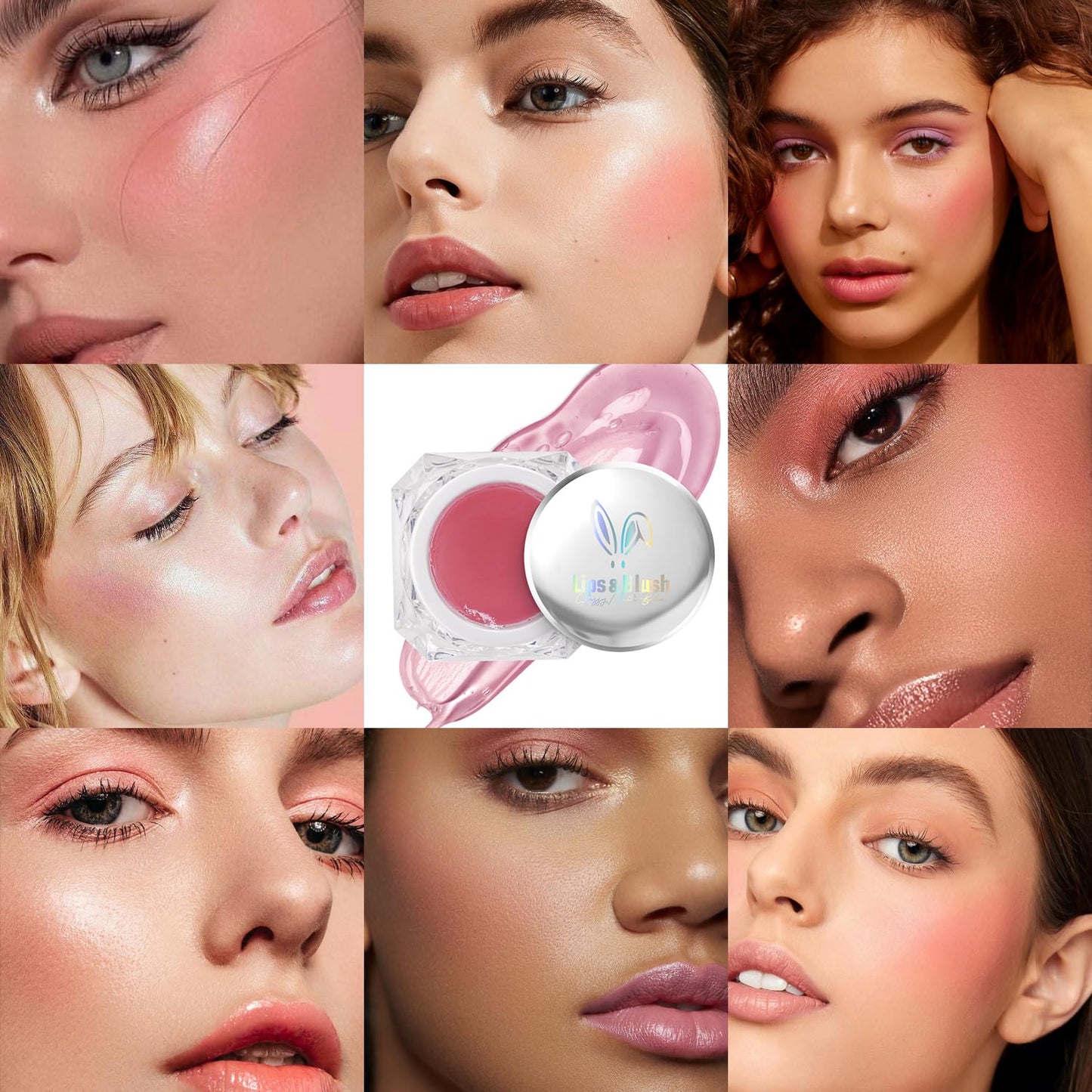 VIOLA HOUSE Color Changing Blusher for Cheeks, Moisturizing Blush Rouge Soft Cream, Lips Balm Multi Use Cream for Cheeks & Lips Glossy (Transparent Green, 55.00 g (Pack of 1))