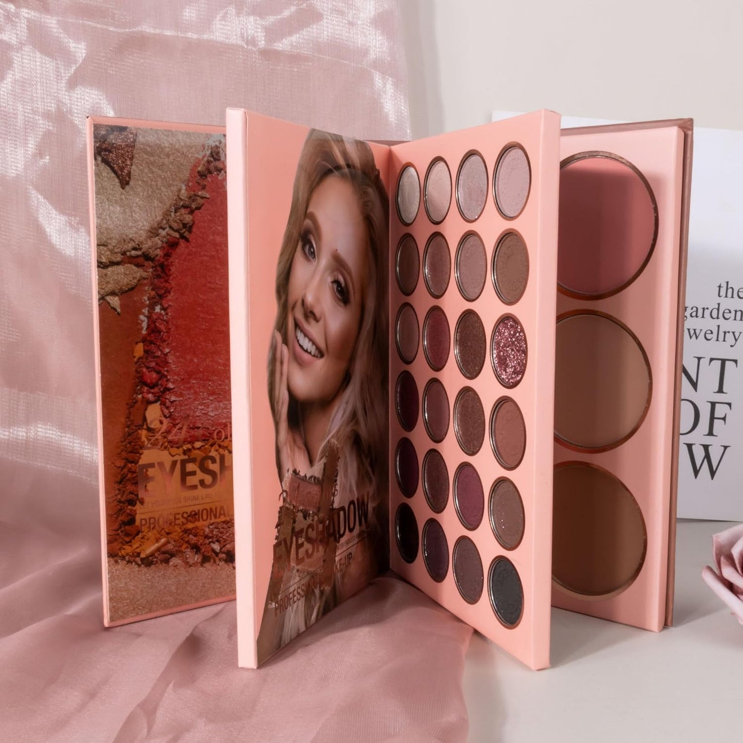 4-Layer Multi - Functional Beauty Book Kit- Style Makeup Palette Ingeniously Combines Eyeshadows, Blushes, Highlighters, Contour Powders In One,Best Choice for A Gift for Women (U150A)