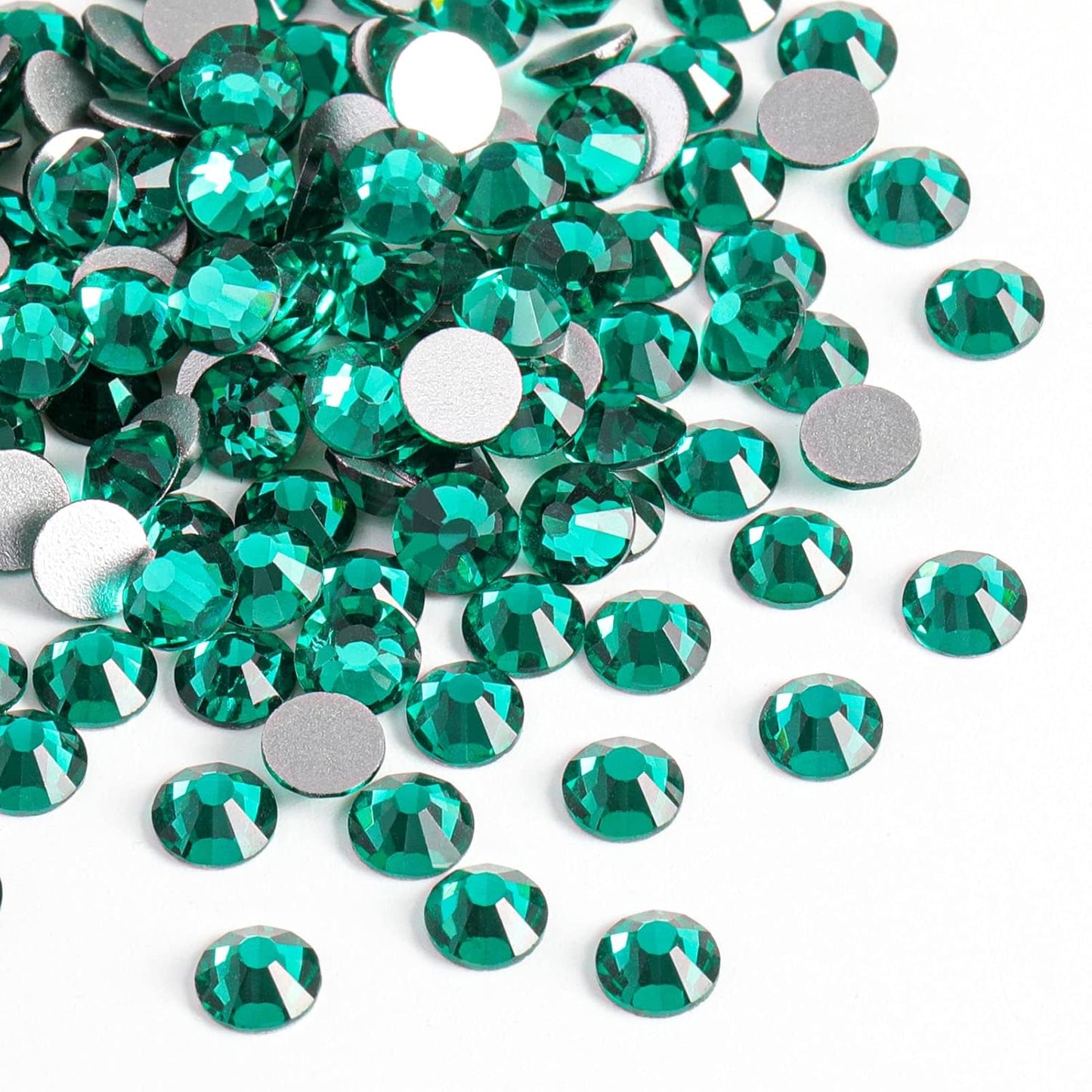 beadsland Flat Back Crystal Rhinestones Round Gems, Blue Zircon (6.4-6.6mm) SS30/288pcs