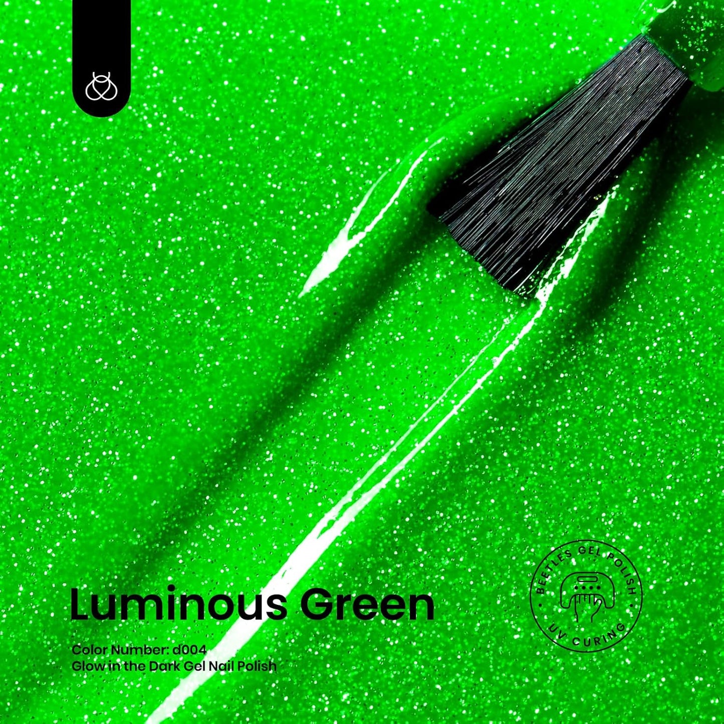 Beetles Halloween Gel Nail Polish, Luminous Green Glow in the Dark Gel Nail Polish Soak off Uv Led Nail Lamp Halloween Nail Art Manicure Salon DIY Home 0.5Oz