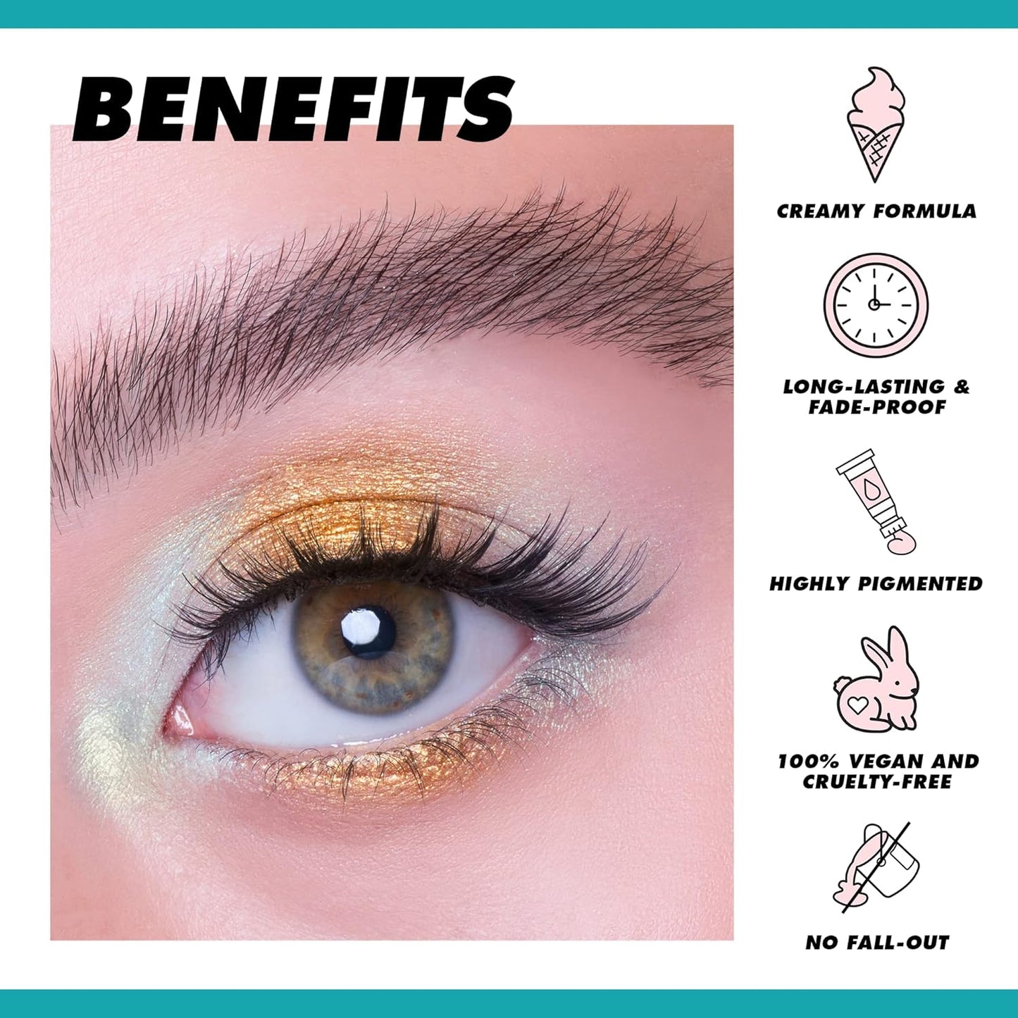 Lime Crime Eye & Face Palette, Prelude, Chroma - 8 Highly Pigmented Matte & Metallic Shades of Golds, Deep Purple & Teal - Highly Pigmented Color & Easy to Blend - Mirrored Box - Vegan