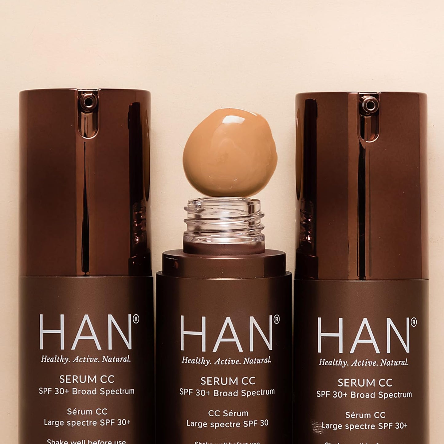 HAN Skincare Cosmetics Serum CC with SPF 30 I Vegan I Cruelty-Free I Waterless (Shade 2)