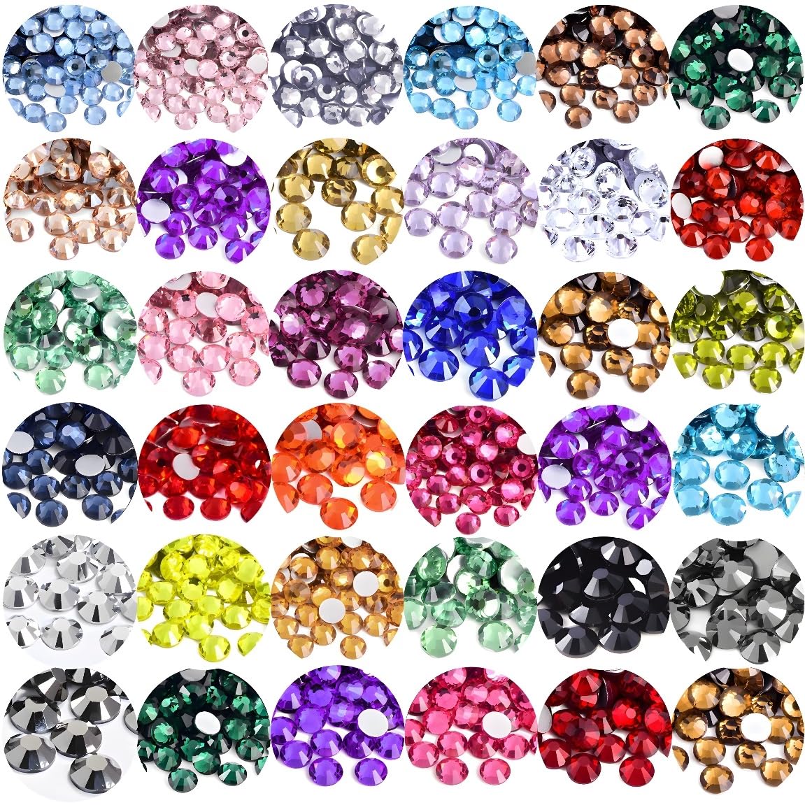 Flatback Rhinestones Round Gems for Nails Art and Crafts 2000Pcs SS16 4mm Glitter Crystals Stone DIY Bags Clothes Shoes (Grape Purple)