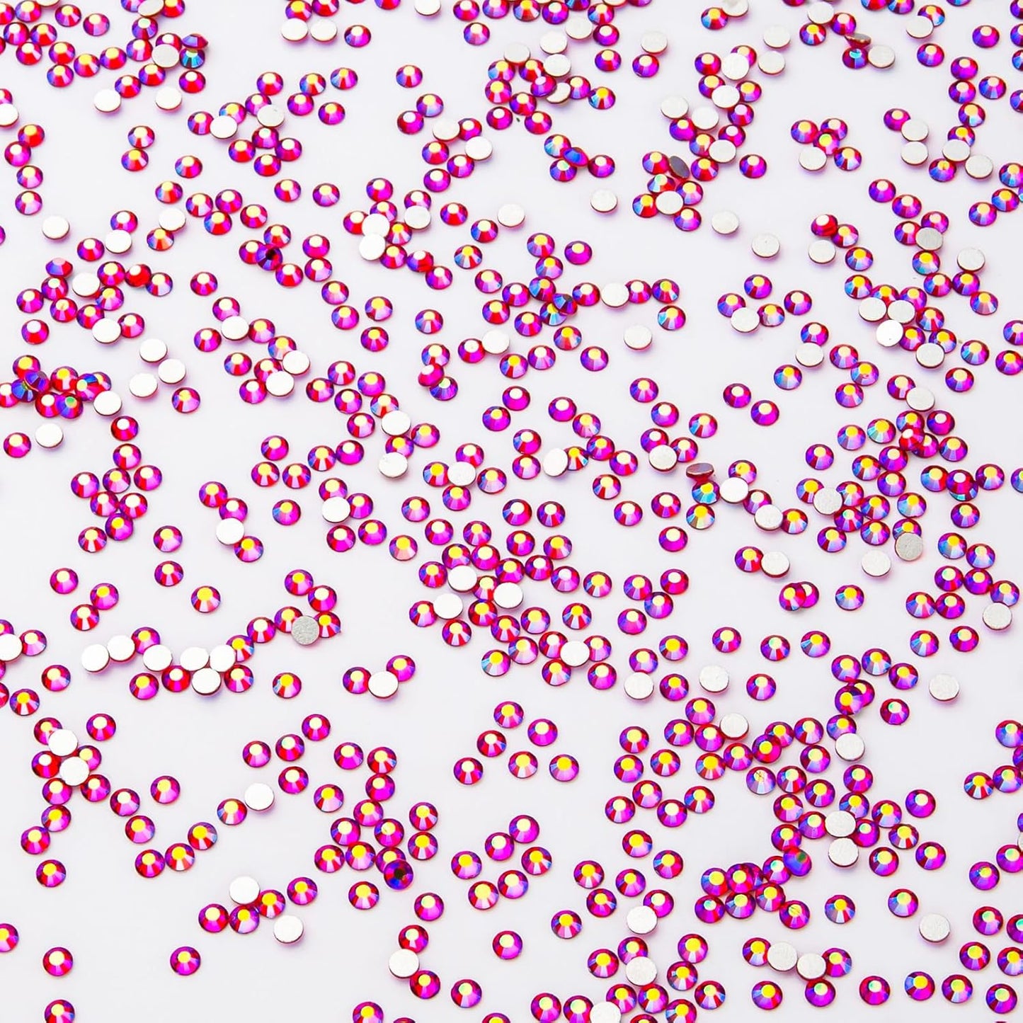 1440Pcs Red Ab Crystal Rhinestones,Glass Flatback Rhinestones Small Gemstones for Nail Face Makeup Art Crafts Clothes Decoration -(SS4,1.6mm,Red Ab)