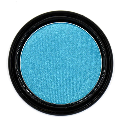 Peacock Neon Jewel Tone Blue Turquoise Teal Shimmer Pressed Powder Single Vegan Eyeshadow; Talc, Paraben & Cruelty Free