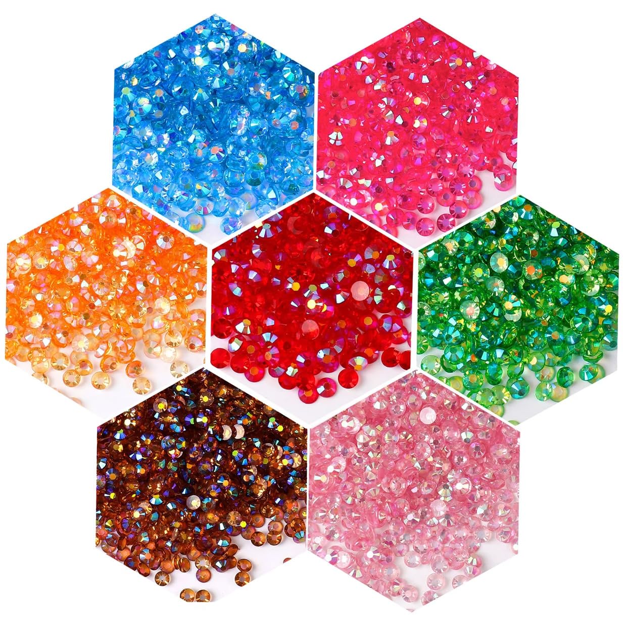 3000 Pieces SS12 3mm Flatback Rhinestones AB Clear Round Gems Crystals for Nail Art DIY Crafts Clothes Shoes Bags （Transparent Green AB）