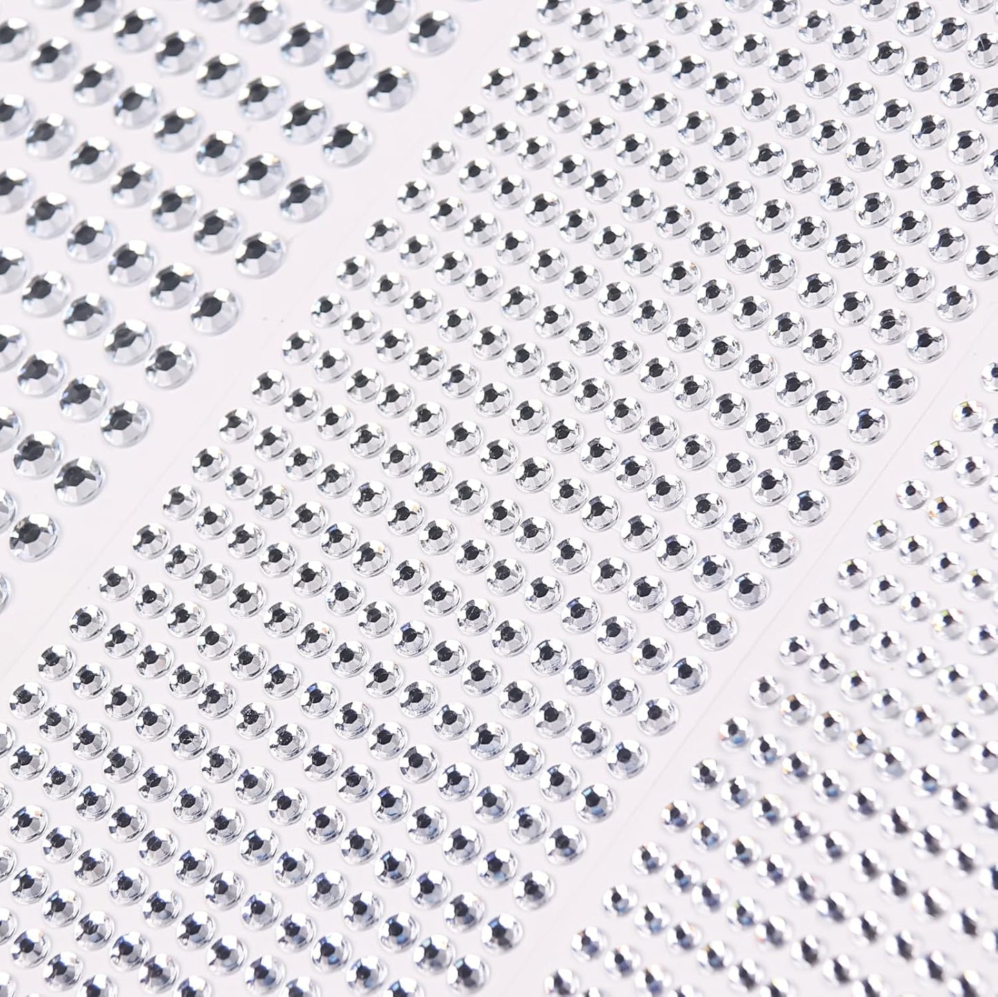 3555 Pieces Face Gem Stickers Self Adhesive Rhinestone Stickers for Crafts 3/4/5/6/8 MM Face Jewels Stickers Diamond Nail Gems Stick on for Face Eye Hair Body Makeup DIY Craft 5 Sizes