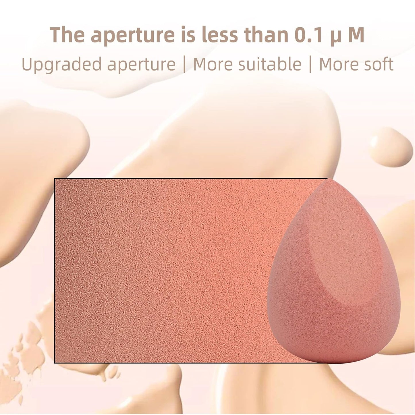 COSTICA Makeup Sponge, 8 Pcs Beauty Blender for Foundation Blending Sponge, Pink Makeup Blender with Storage Box, Flawless for Liquid Cream and Powder