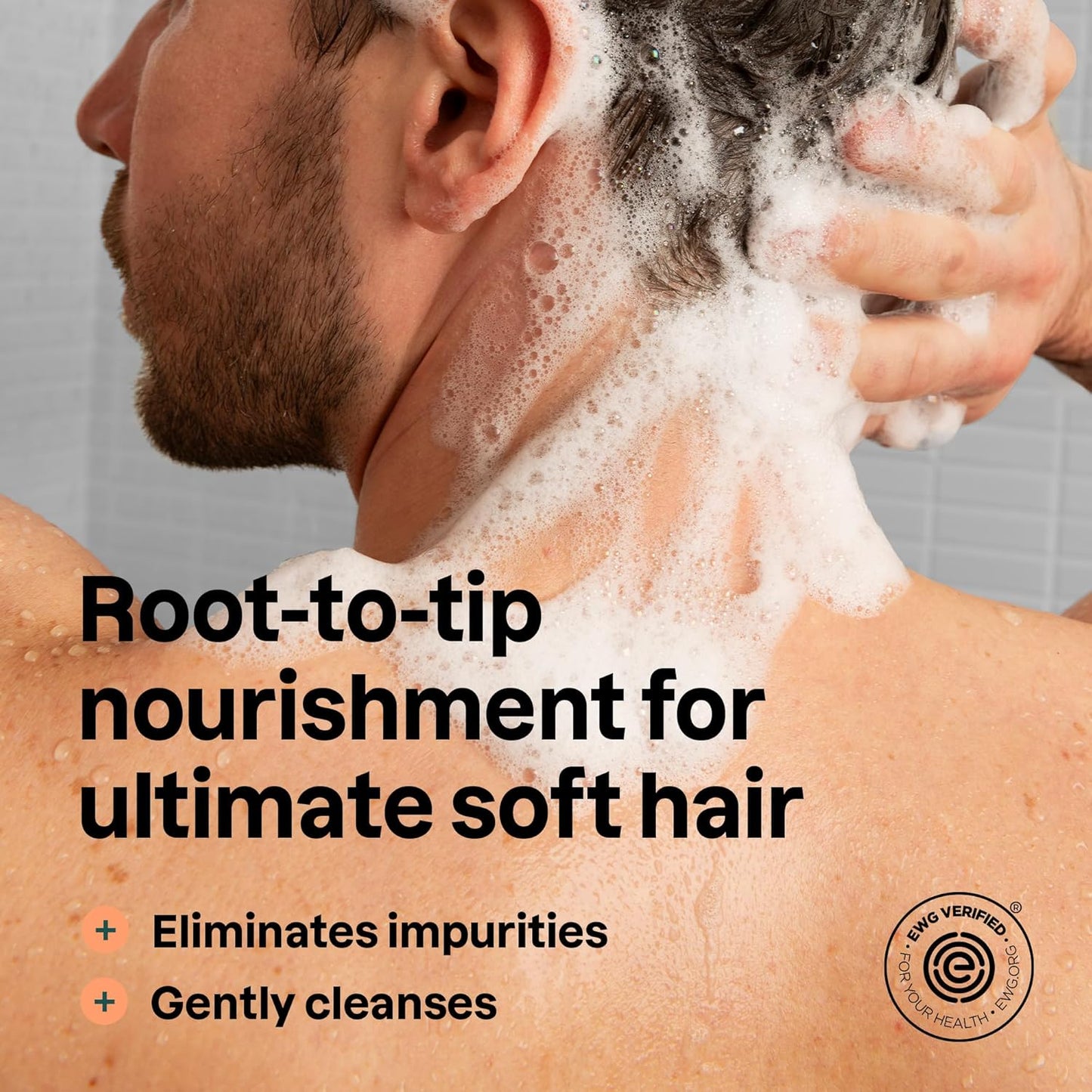 ATTITUDE Men's Shampoo and Conditioner 2-in-1, Nourishing For Dry Hair and Scalp, With Panthenol and Ginseng, 97% Natural Origin Ingredients, EWG Verified, Patchouli & Bourbon, 14 Fl Oz