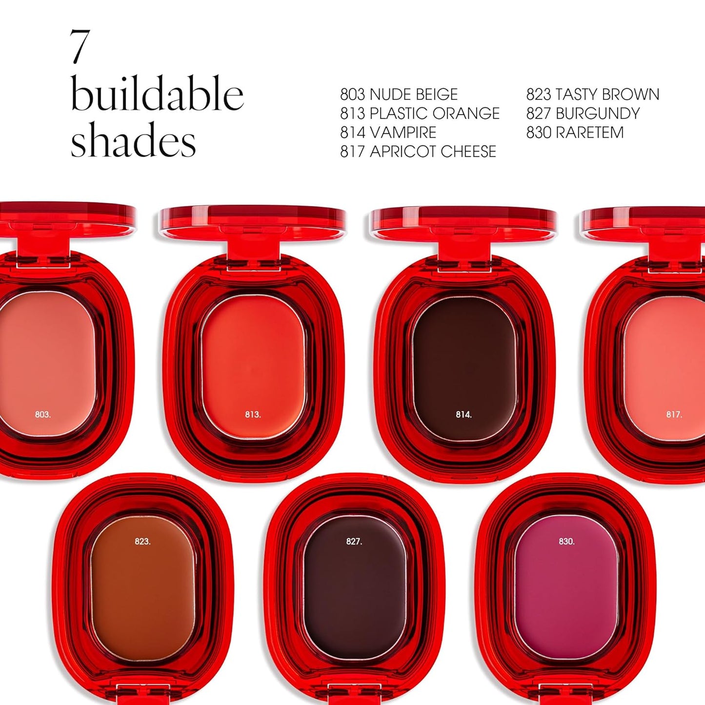 AIR LIPS 817 APRICOT CHEESE, Lip & Cheek, Natural Soft Matte Finish & Buildable, Airy Formula (1.2g, 0.003 oz.)