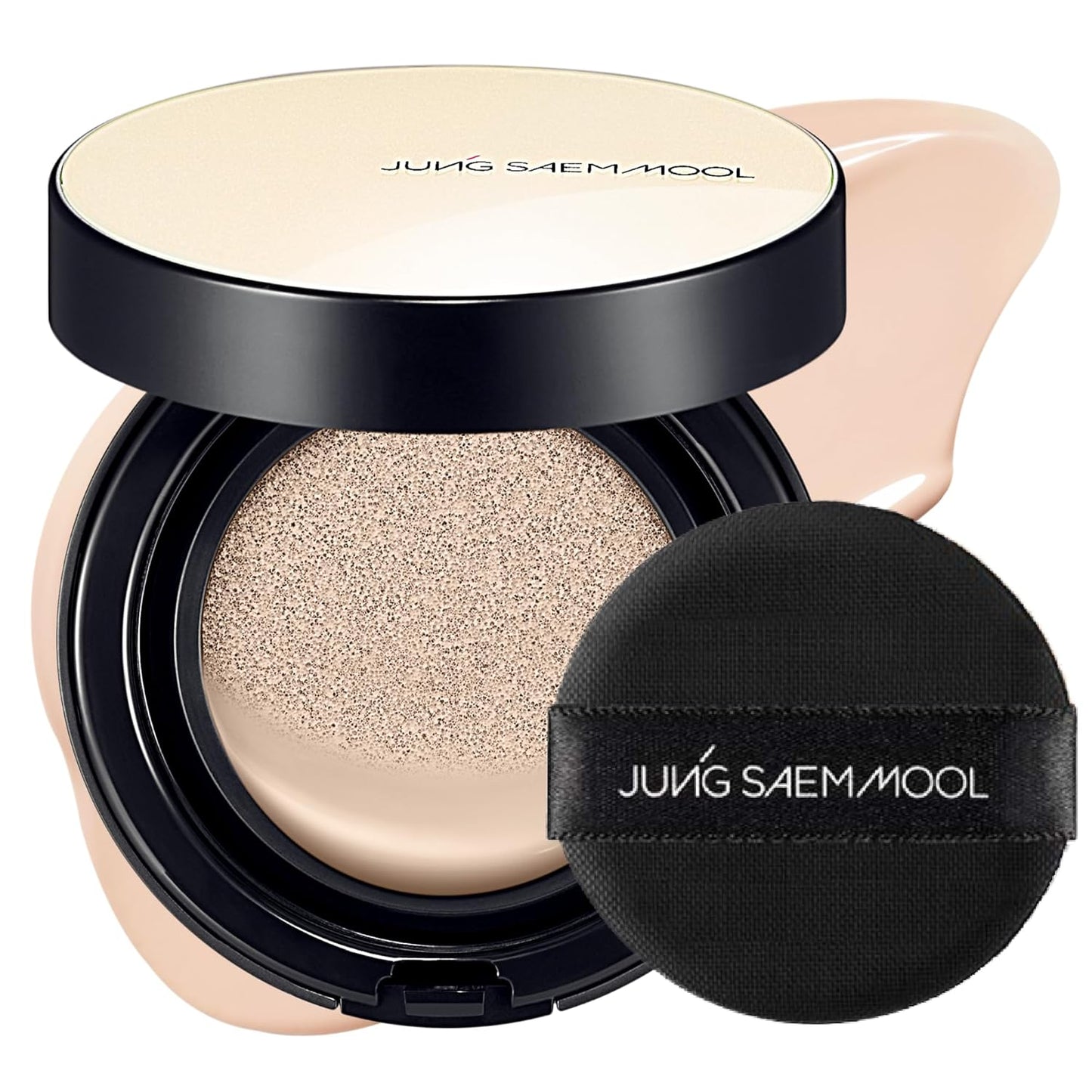 JUNG SAEM MOOL Essential Skin Nuder Cushion 17C Fair Pink 0.49 Fl Oz, No Refill, Natural Radiant Finish Cushion Foundation with Buildable Coverage, Lightweight Texture, Korean Foundation Makeup