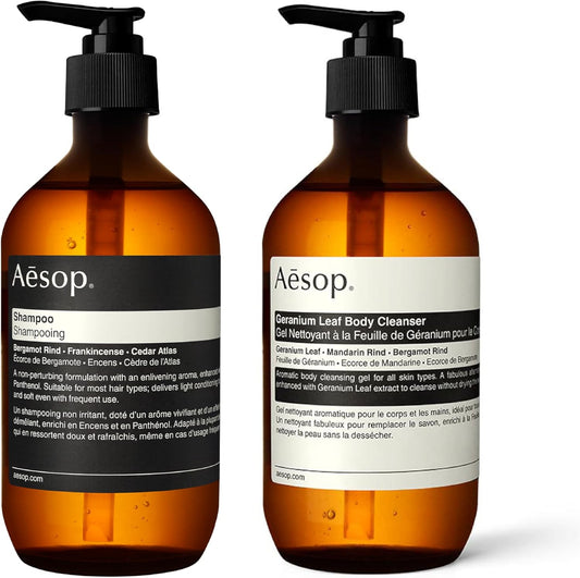 Aesop Geranium Leaf Body Cleanser and Shampoo | Paraben, Cruelty-free & Vegan | 16.9 oz