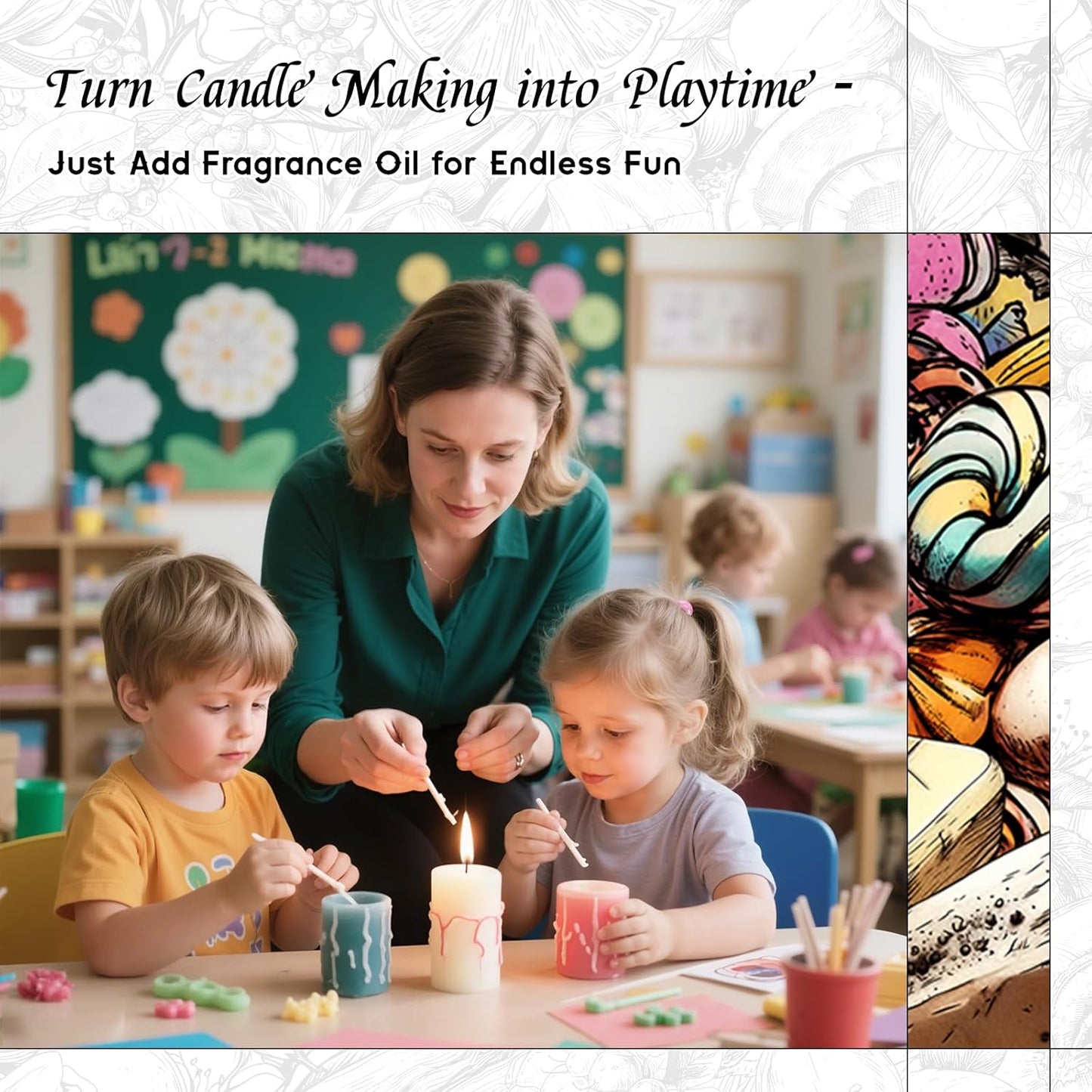 HIQILI Candy Fragrance Oil for Diffusers for Home, Sweet Scent, Perfect for Soap & Candle Making, Long-Lasting - 5.07 Fl Oz