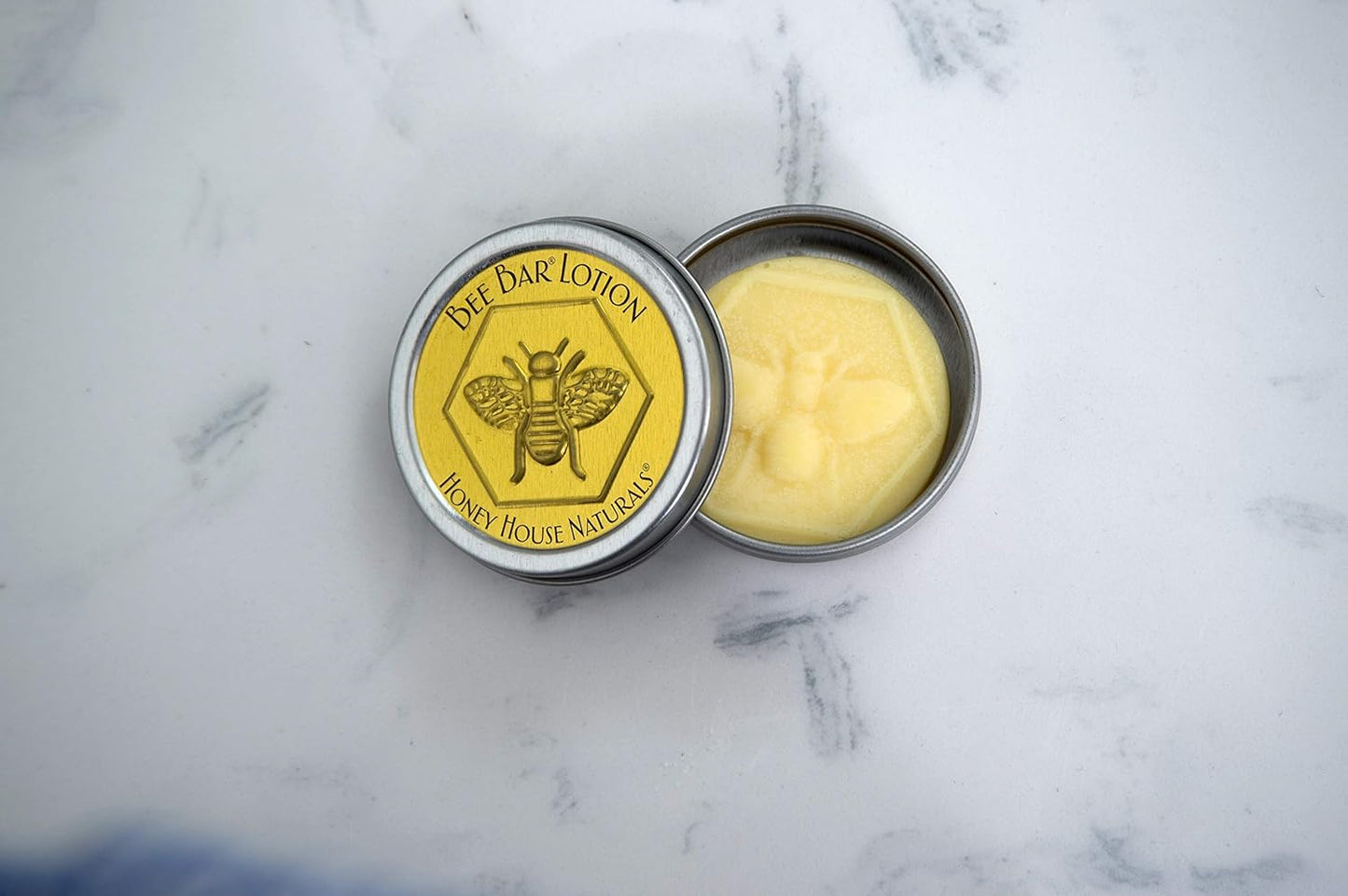 Bee Bar Honey House Naturals Duo – Vanilla - Small 6 Ounce and Large 2 Ounce– All Natural Ultra Moisturizing Lotion Bar Infused with Essential Oils and Butters – Made in USA
