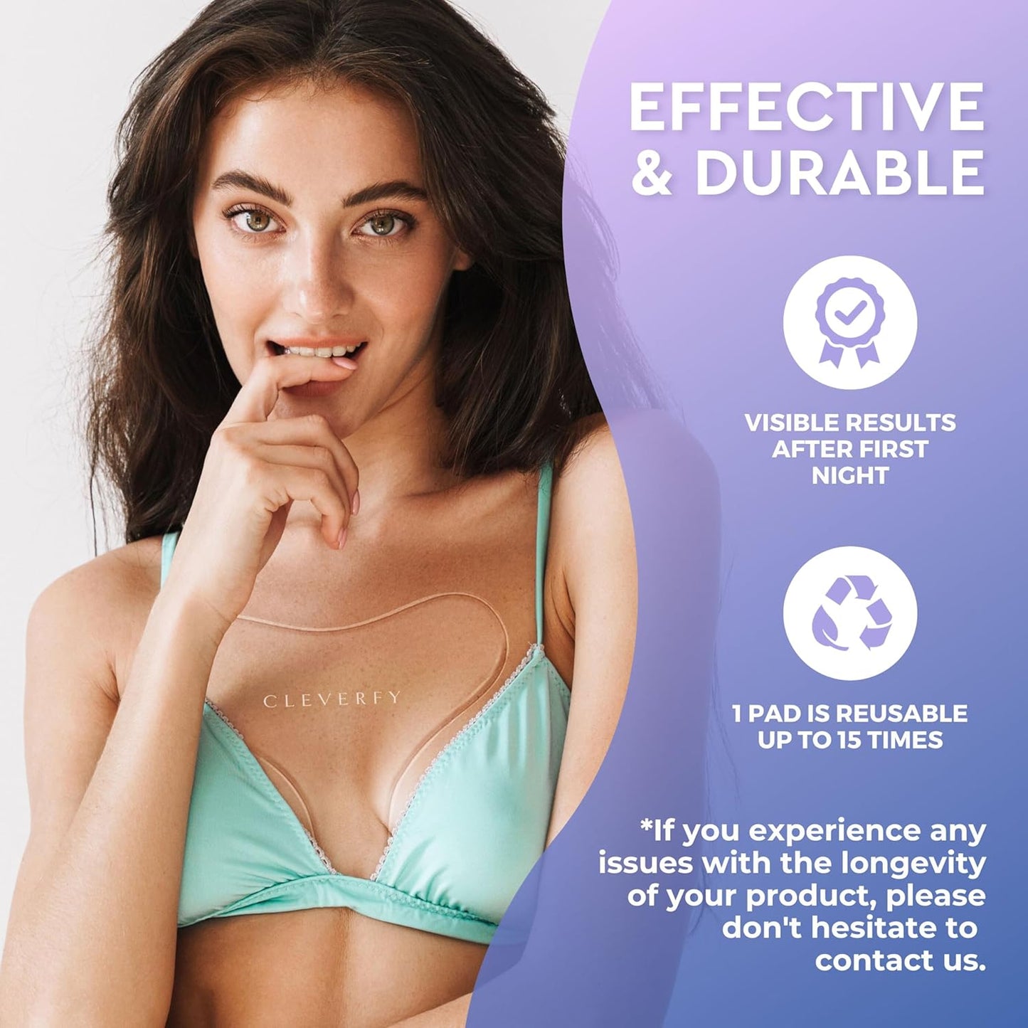 CLEVERFY Silicone Chest Wrinkle Pads Sleeping Reusable (4 Pack T-shape) - Decollete Anti Wrinkle Chest Pads - Silicone Patches for Wrinkles - Anti Wrinkle Patches for Decollete Wrinkle Prevention