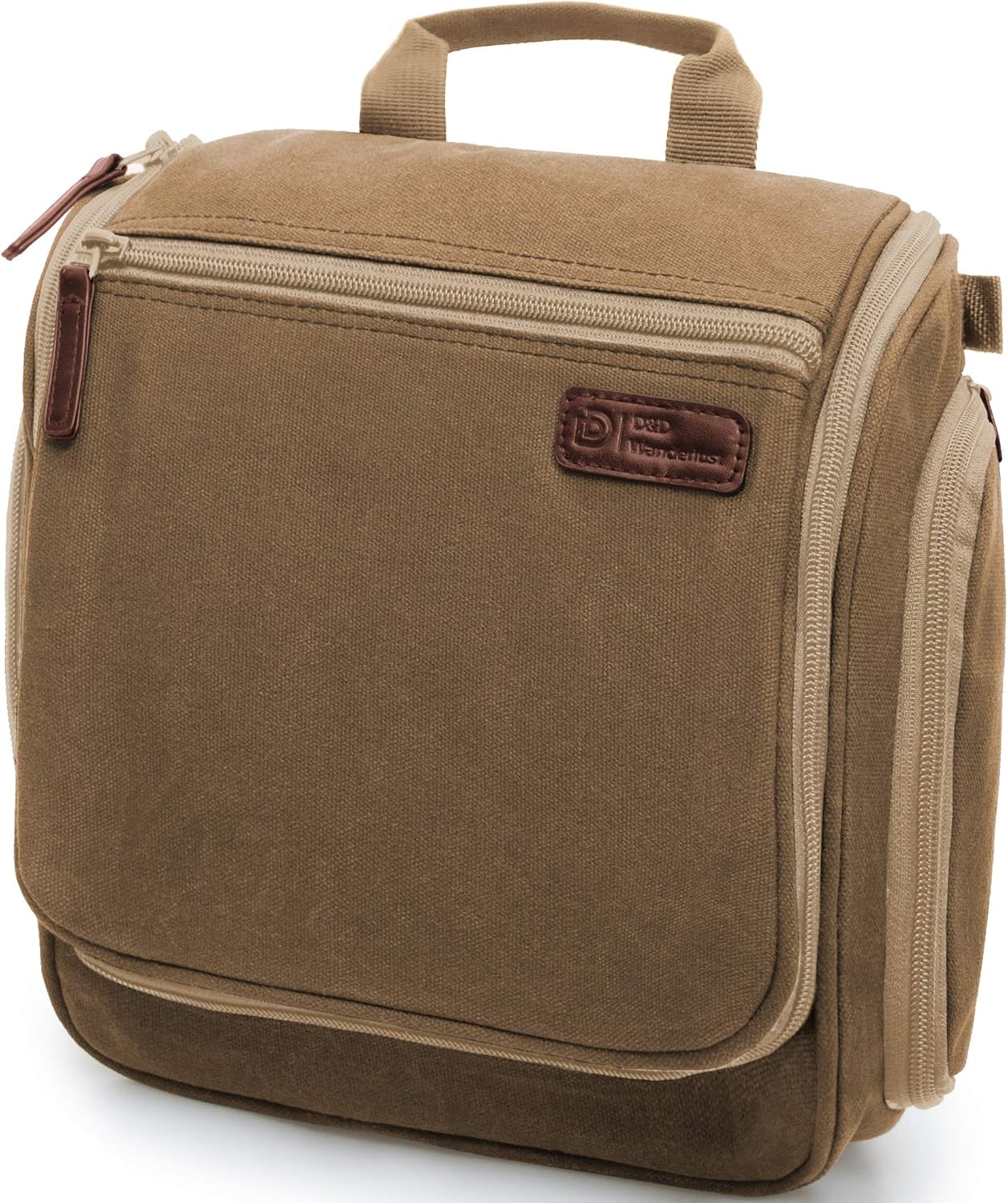 D&D Hanging Travel Toiletry Bag for Men and Women – Large Cosmetics, Makeup and Toiletries Organizer Kit with 10 Compartments, YKK Zippers, XXL Metal Swivel Hook, Water-Resistant Nylon