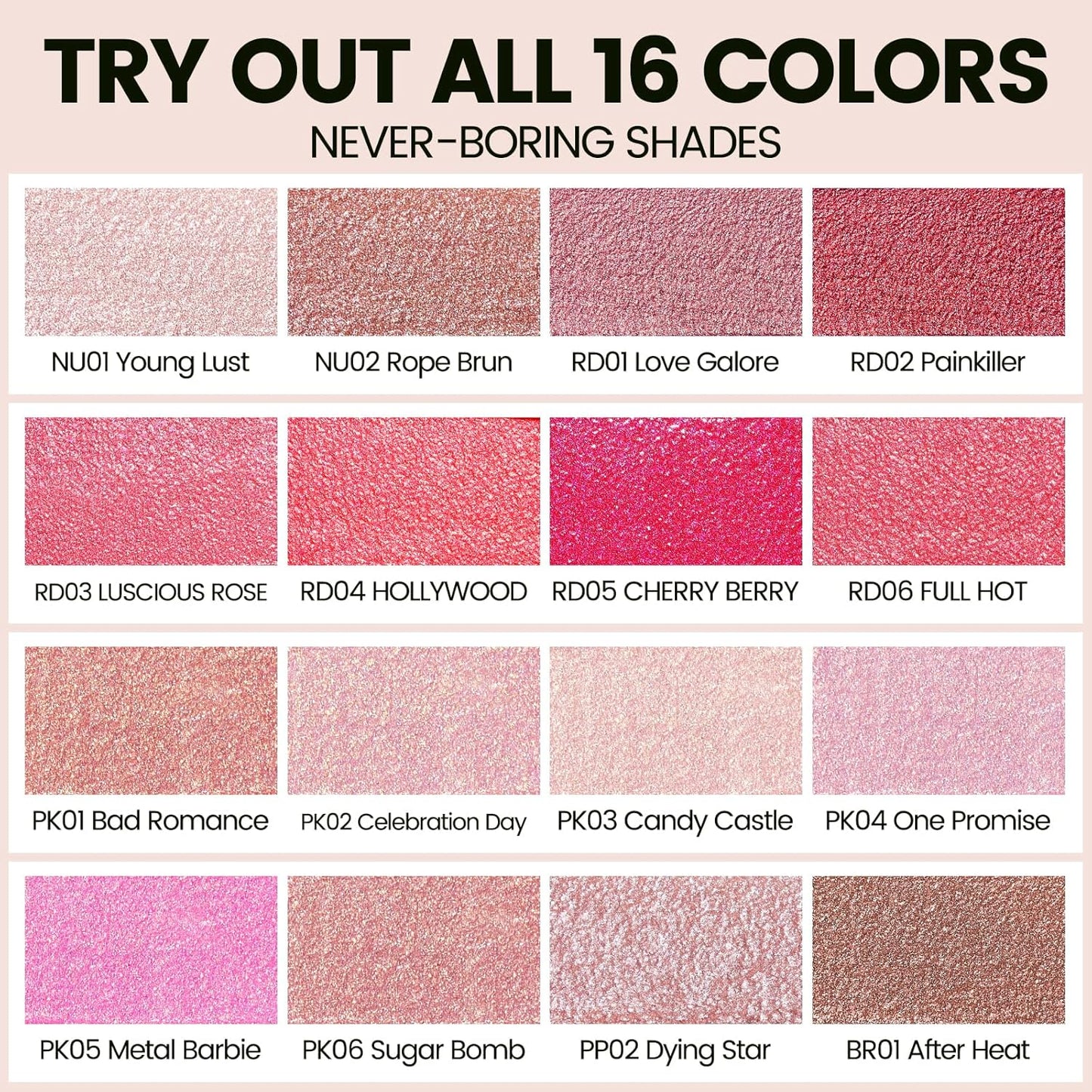 FOCALLURE Metallic Liquid Lipstick,Non Stick Cup Lip Gloss,High Impact Lip Color with Transfer-proof Wear,Long Lasting & Waterproof Lipstick Makeup for Women,RD04 HOLLYWOOD