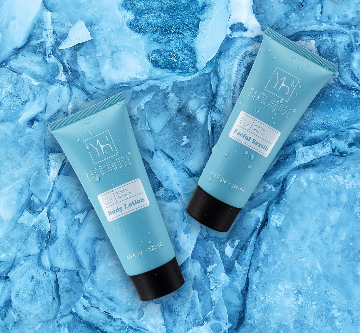 Bath and Body Mens Gift Set - Glacier Absolute - Premium Fathers Day Birthday Christmas Gifts Ideas For Him - Skin Care Kits For Men in Leather Toiletry Bag w. Full Size Items