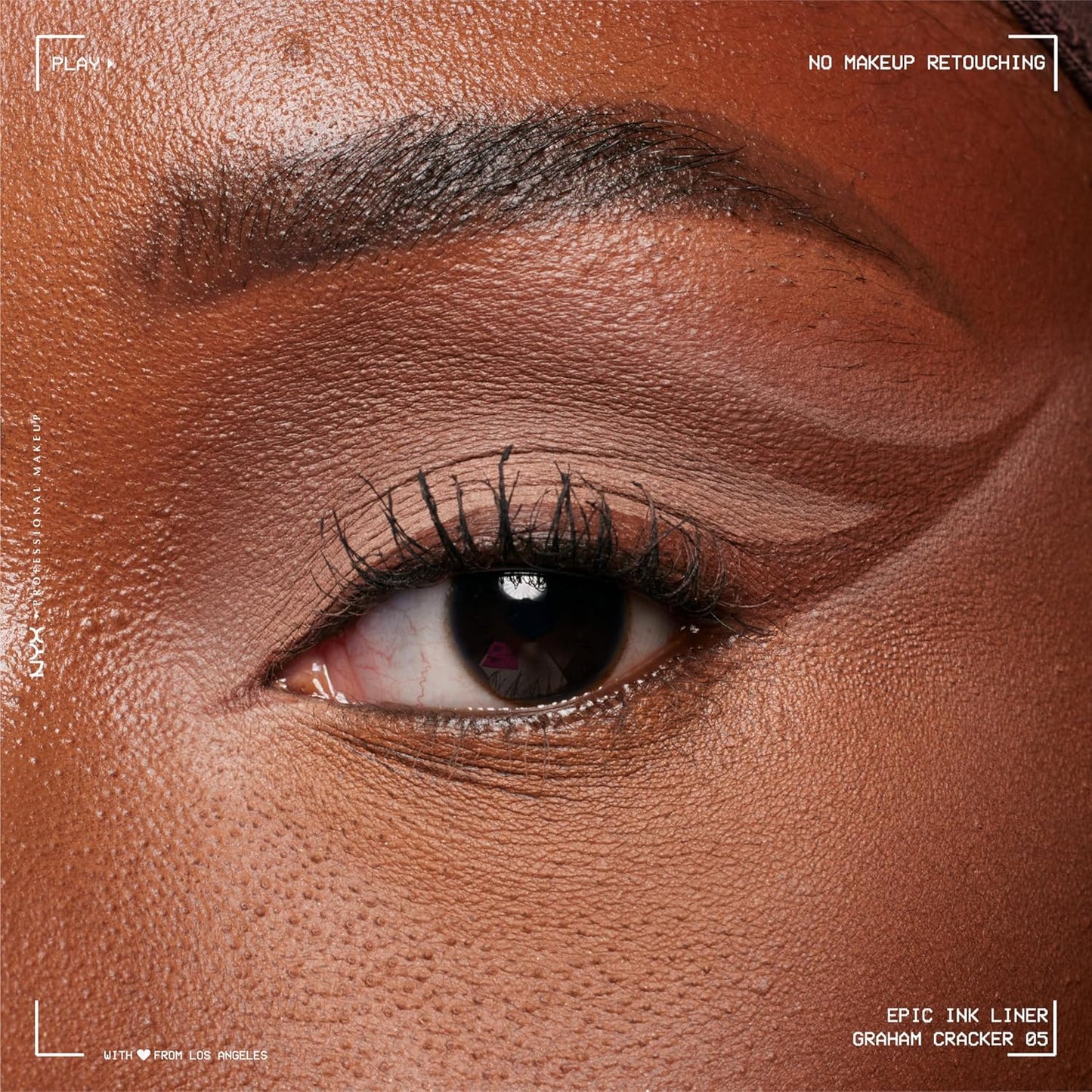 NYX PROFESSIONAL MAKEUP Epic Ink Liner, Waterproof Liquid Eyeliner with Vegan Formula - Graham Cracker (Light Brown Matte)