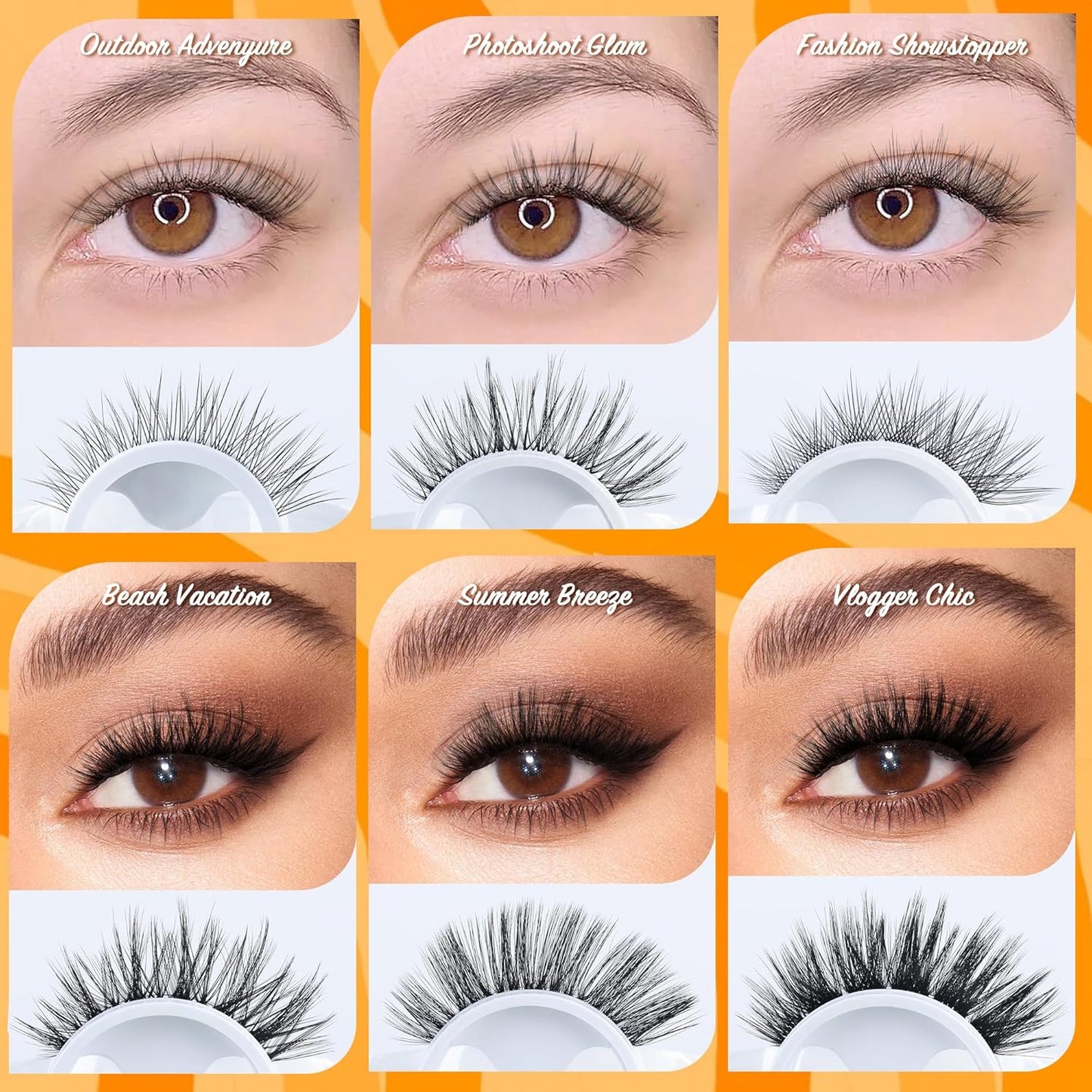 Fluffy Lash Clusters - 360Pcs Natural 0.05D Eyelash Clusters, Left & Right Eyelashes, Urtra Lightweight Cat Eye Clusters for Starter DIY at Home(Eyelashes Only）