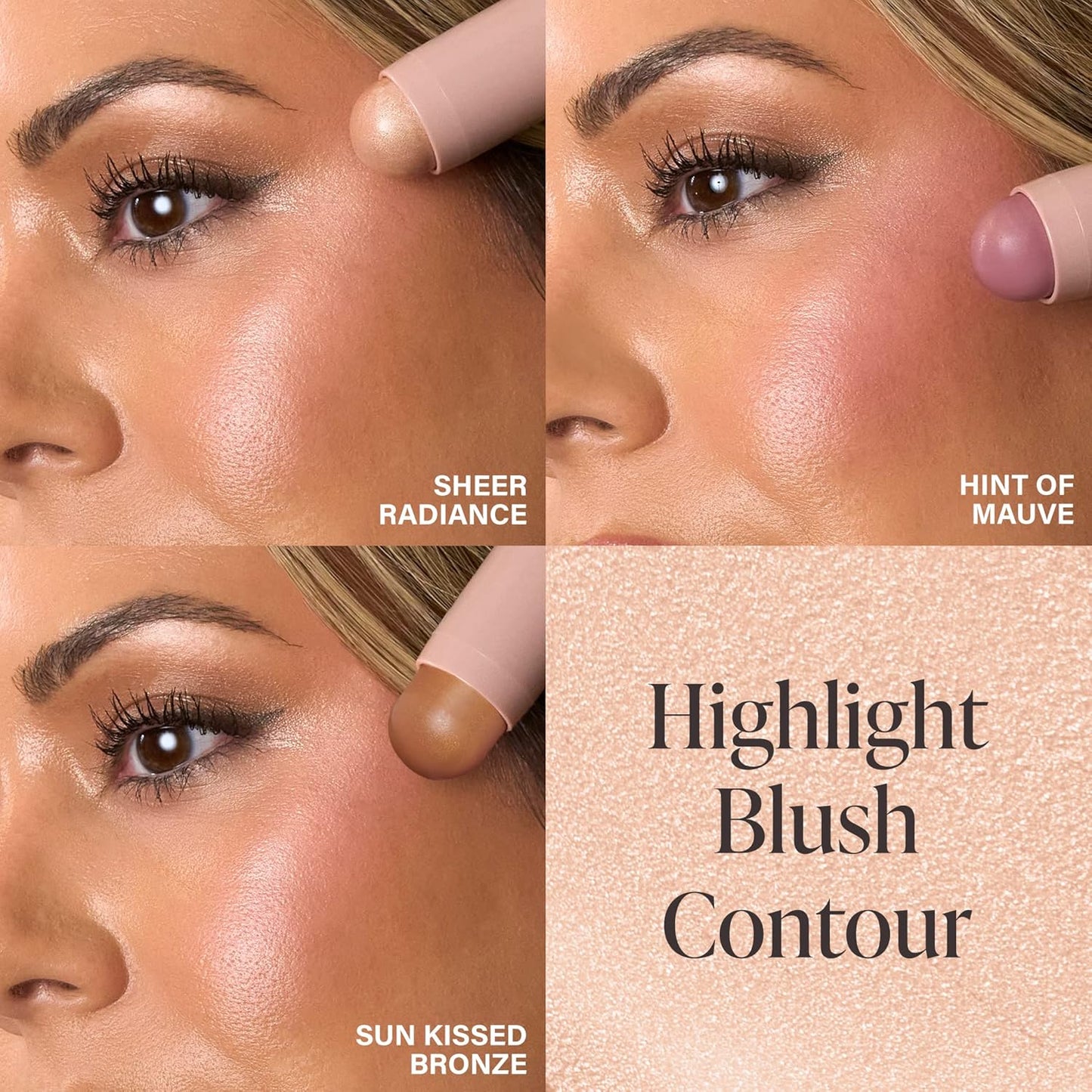 Mally Beauty Shimmer, Shape & Glow Plus Face Defining Stick, Just-Pinched Pink